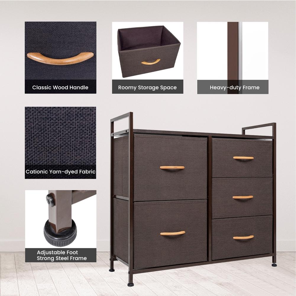 Crestlive Products 6 Drawers Vertical Dresser for Bedroom Storage Tower with Wood Top White