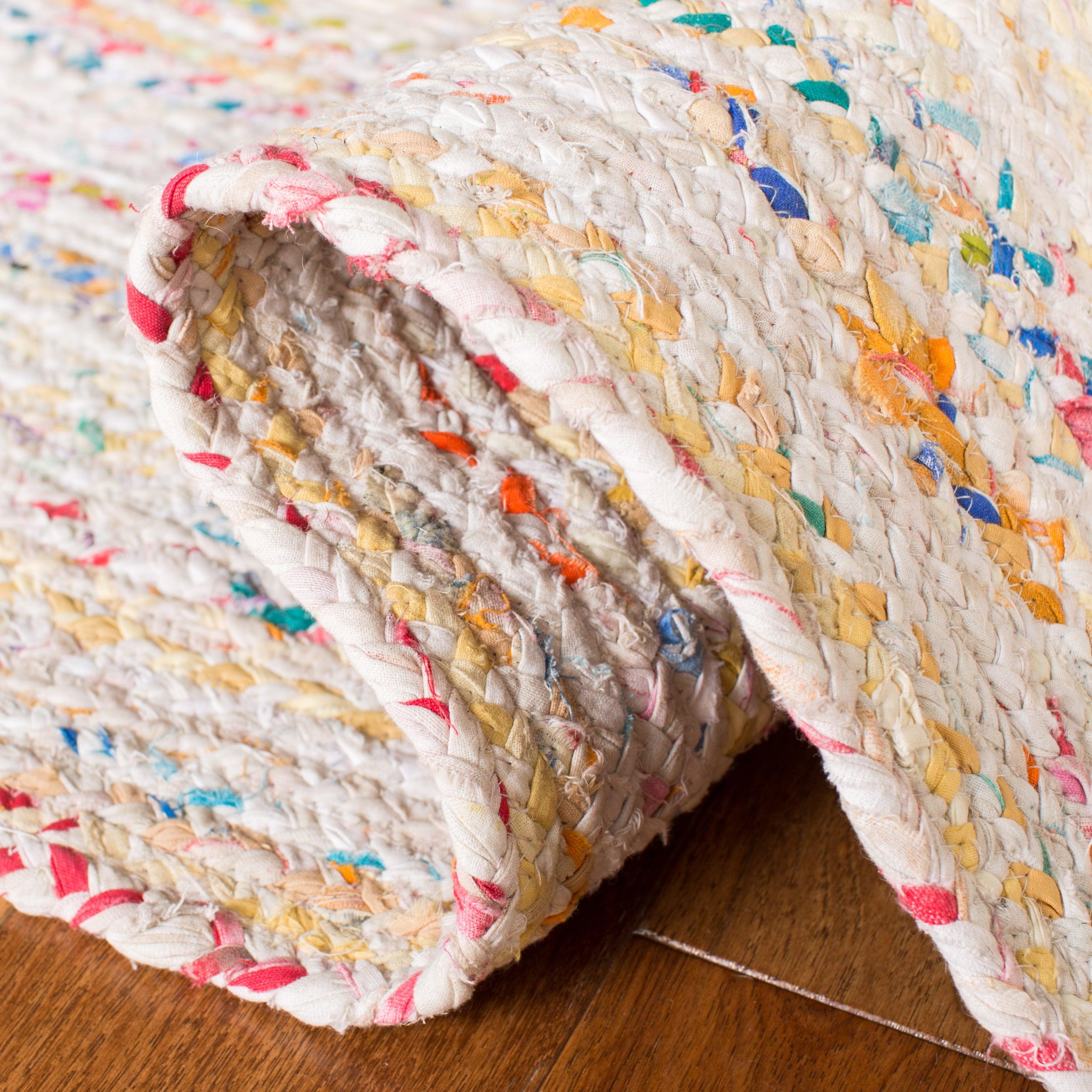 Braided BRD210 Hand Woven Area Rug - Ivory/Multi - 8'x10' - Safavieh.