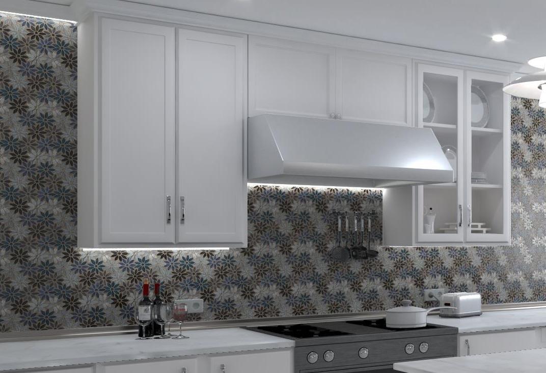 Fresh Novelty Flower Polished Natural Stones Wall & Floor Mosaic Tile