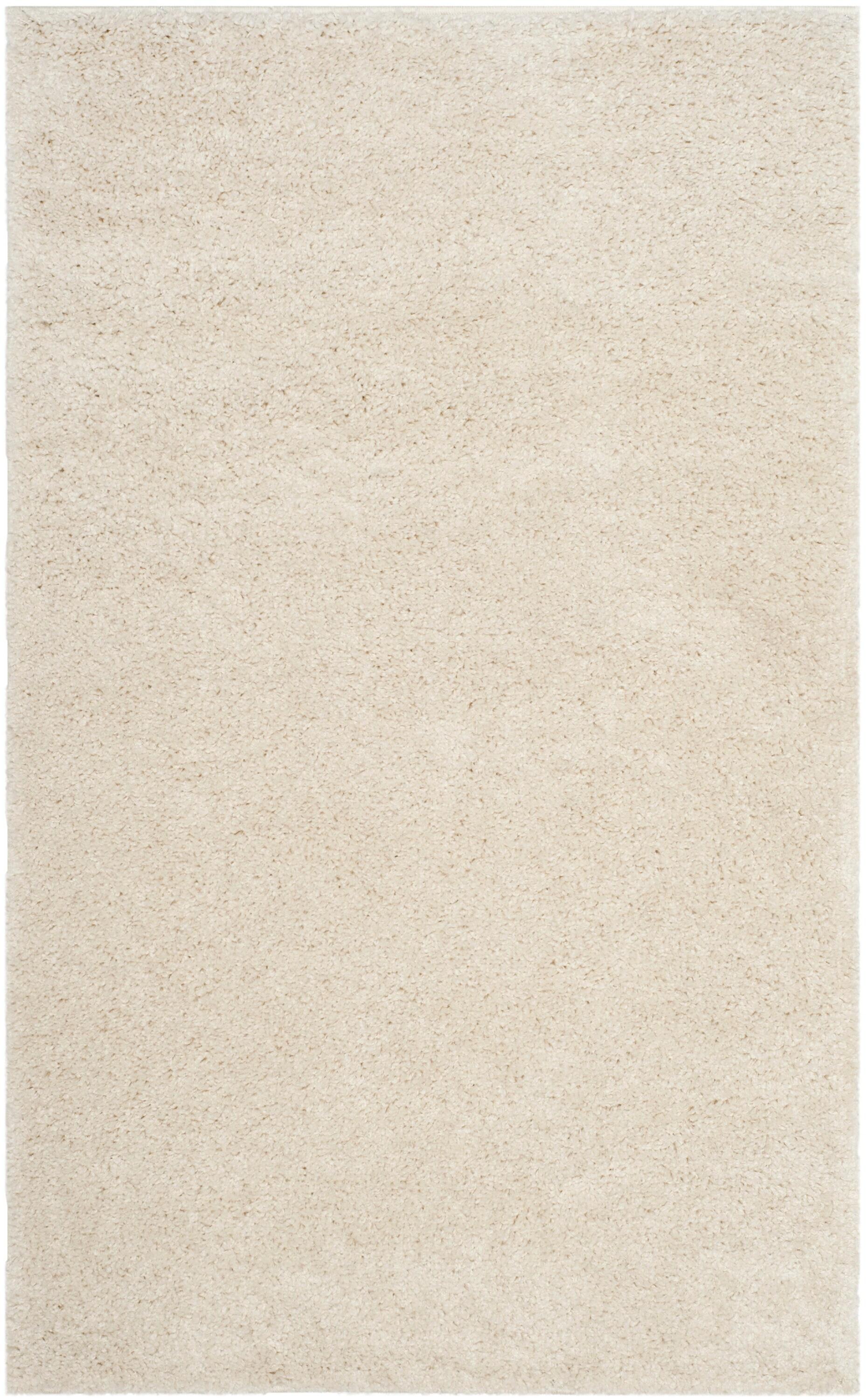 Arizona Shag ASG820 Power Loomed Indoor Accent Rug - Creme - 3'2"x5' - Safavieh