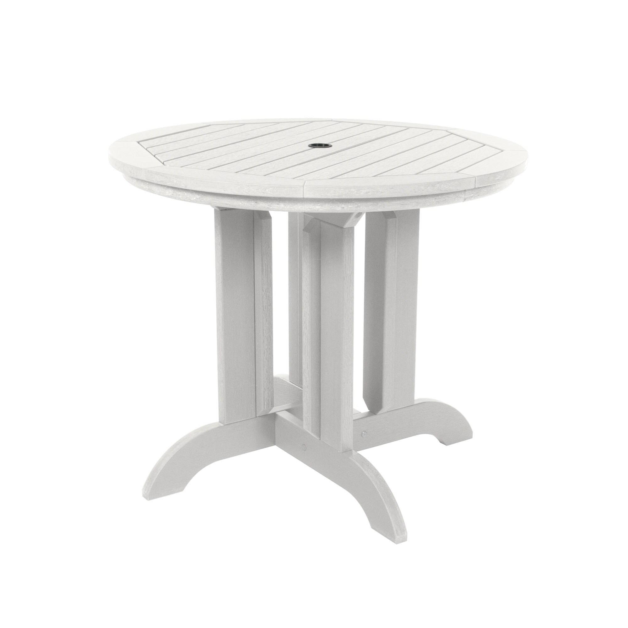 Havenside Home Hamilton 3-piece Outdoor Dining Set - 36" Round Table, Counter-height White