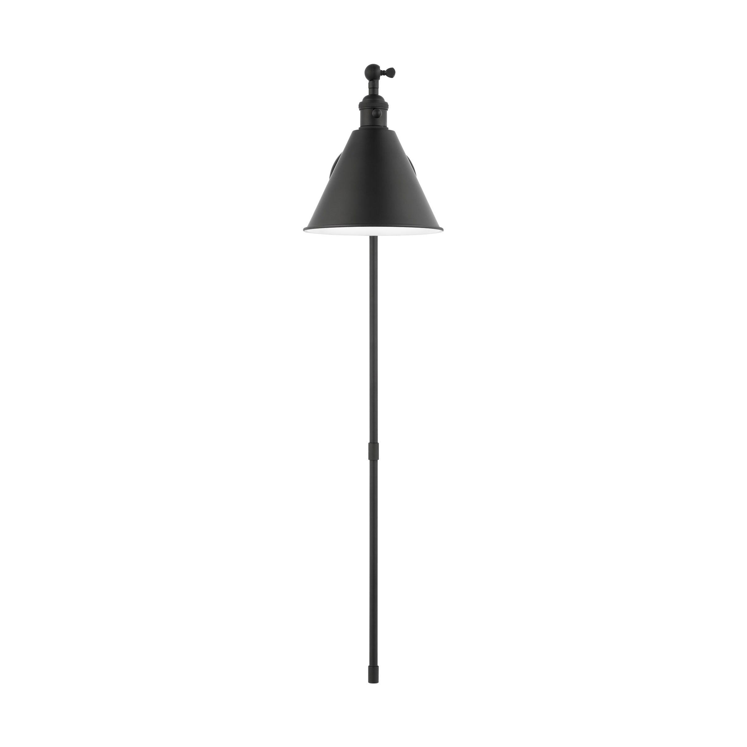 Salem 1-Light Midnight Black Wall Sconce with Midnight Black Metal Shade