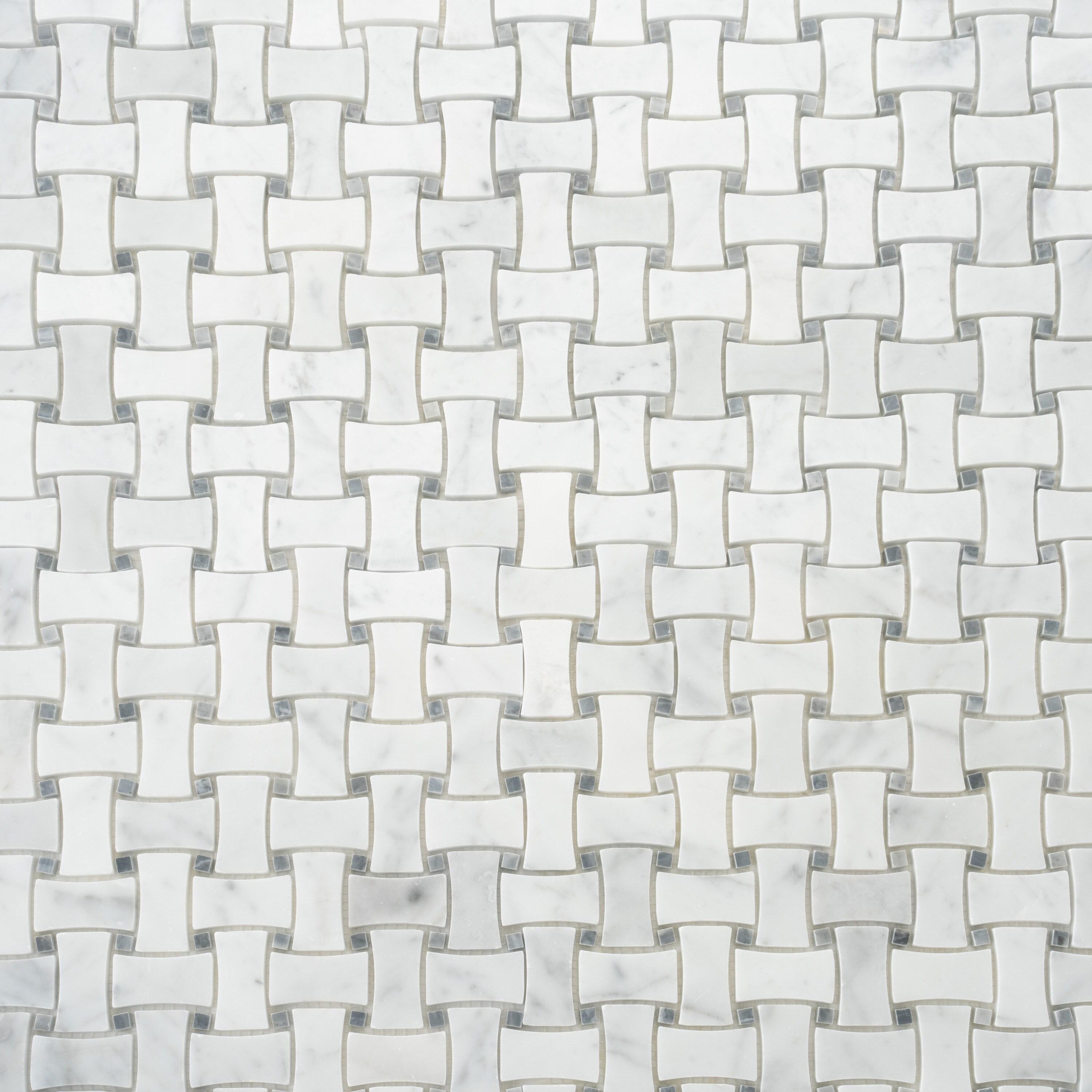 12" x 12" Natural Stone Basketweave Mosaic Wall & Floor Tile