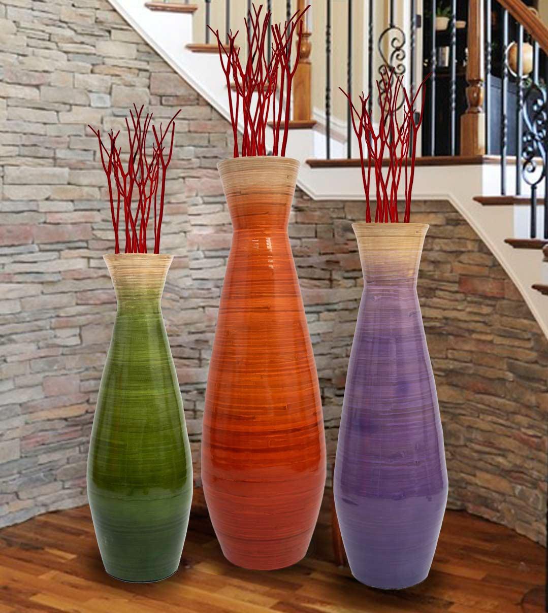 Uniquewise Handmade Wood Floor Vase