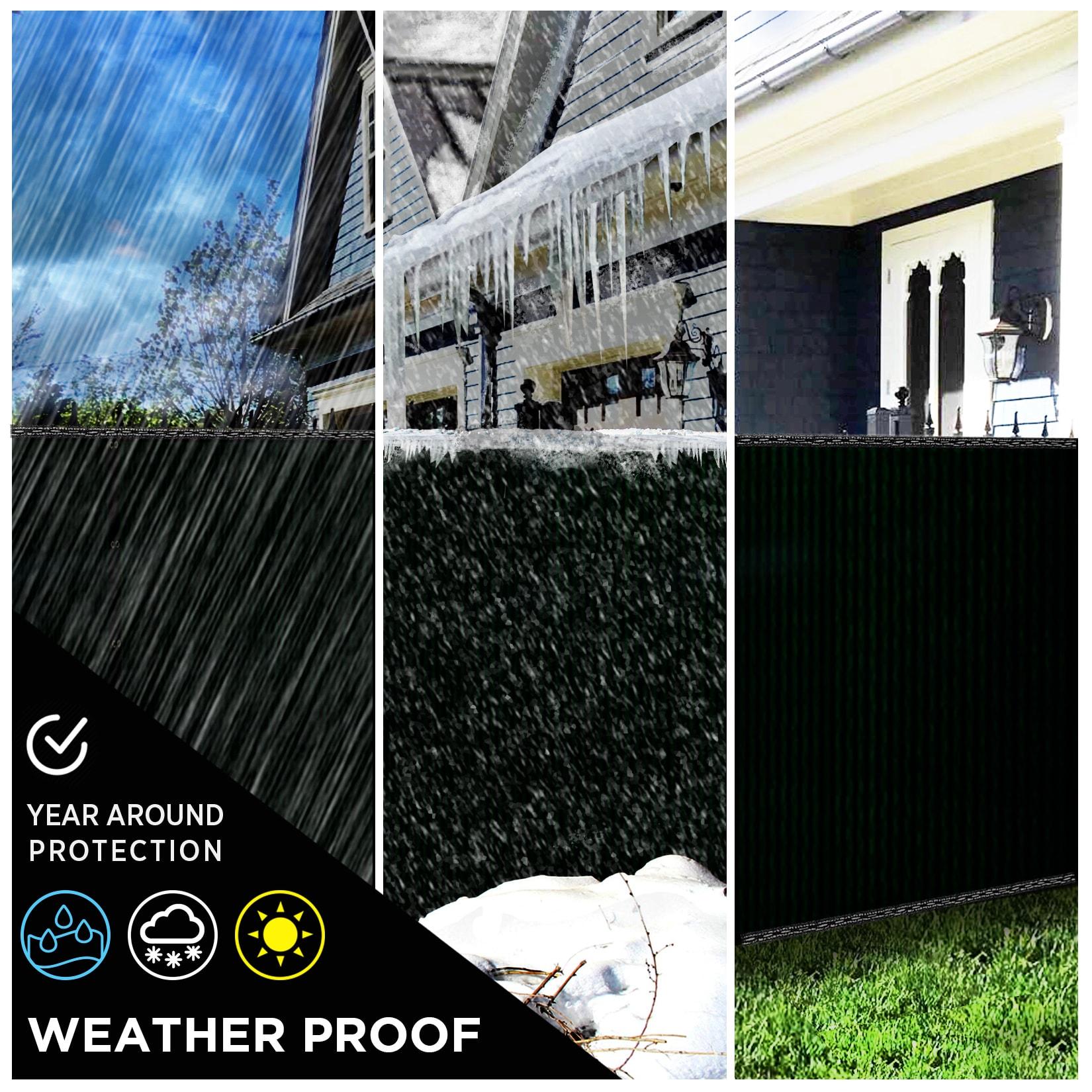 Boen - Backyard Privacy Screen Fence Covering 4' x 50' - Black - Instant Outdoor Privacy Fence Screen for Any Metal, Chain Link, Wood Panels or Plastic Fencing - Shade & Block Wind Privacy Wall