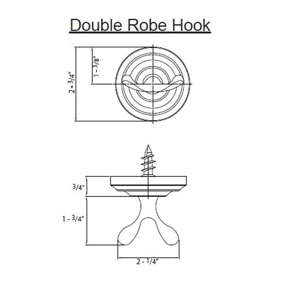Delaney Hardware 600 Series Wall Mounted Robe Hook 550602