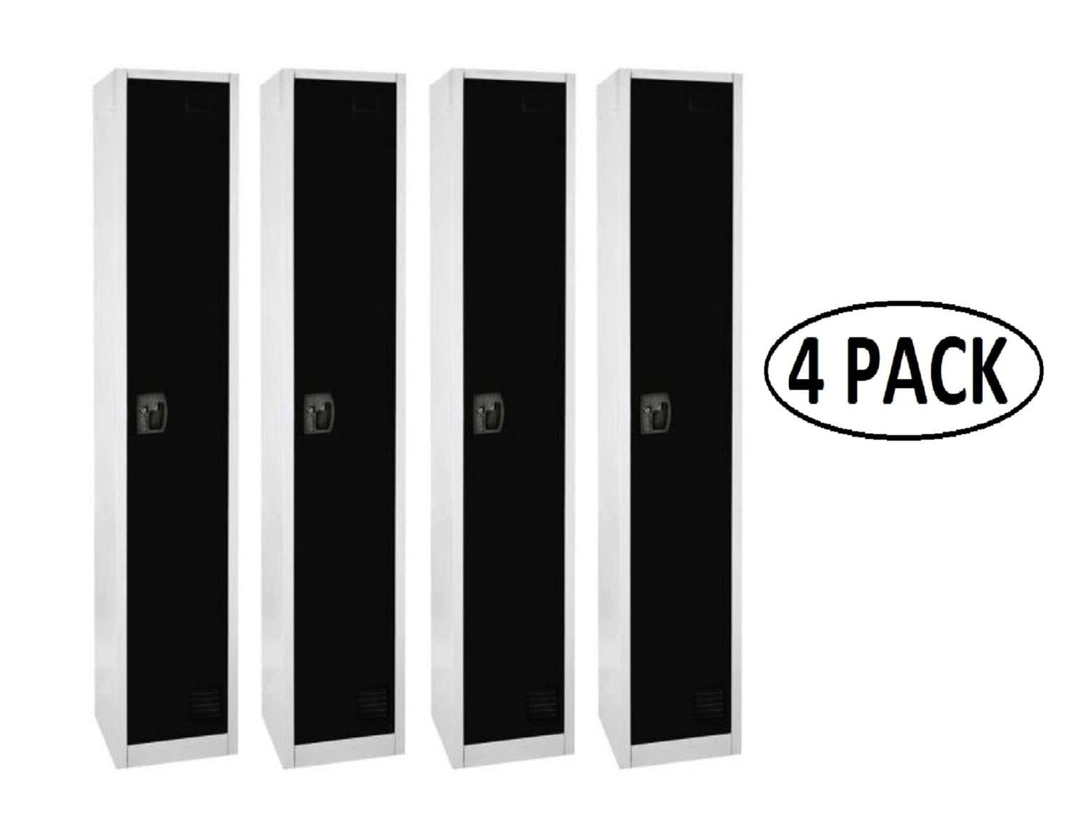 AdirOffice 12'' Wide Steel 1-Tier School and Gym Locker (Set of 4)