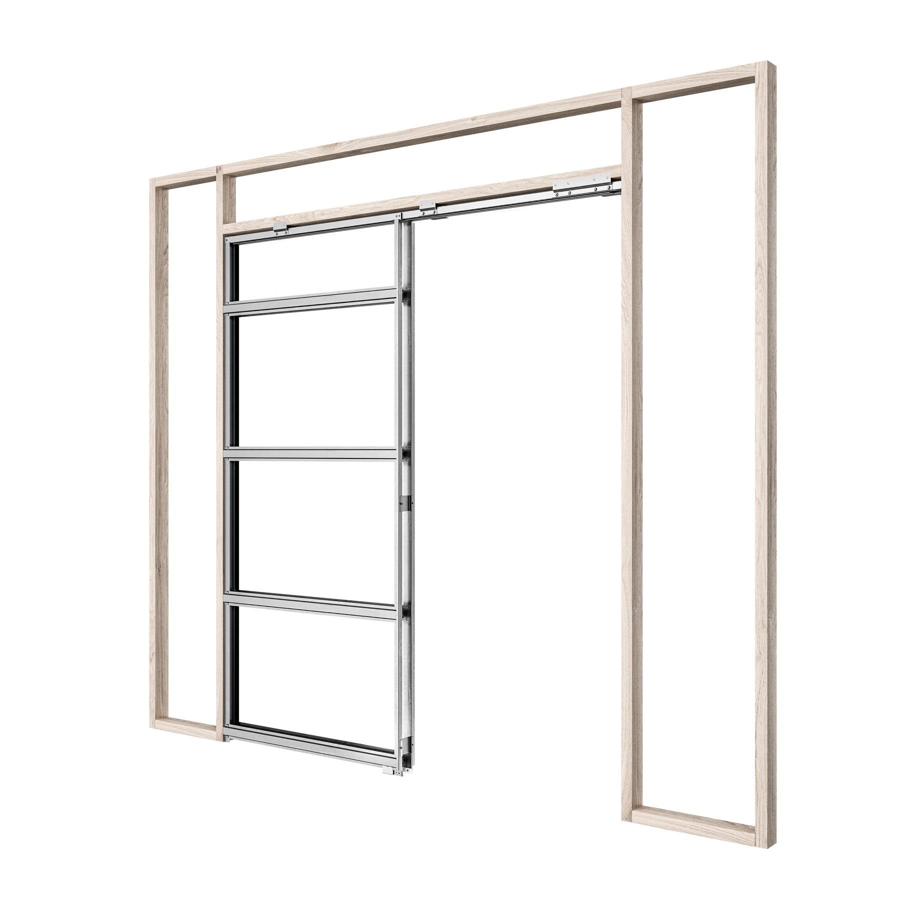 ROCKET 30-in x 80-in Steel Pocket Door Frame with Frame and hardware
