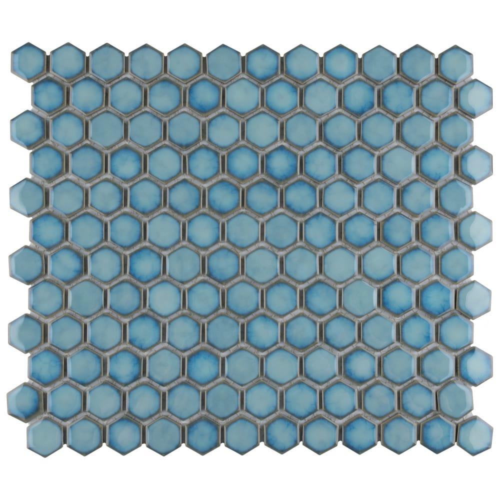Hudson 1" Hex 11-7/8 " x 13-1/4 " Porcelain Mosaic Floor and Wall Tile