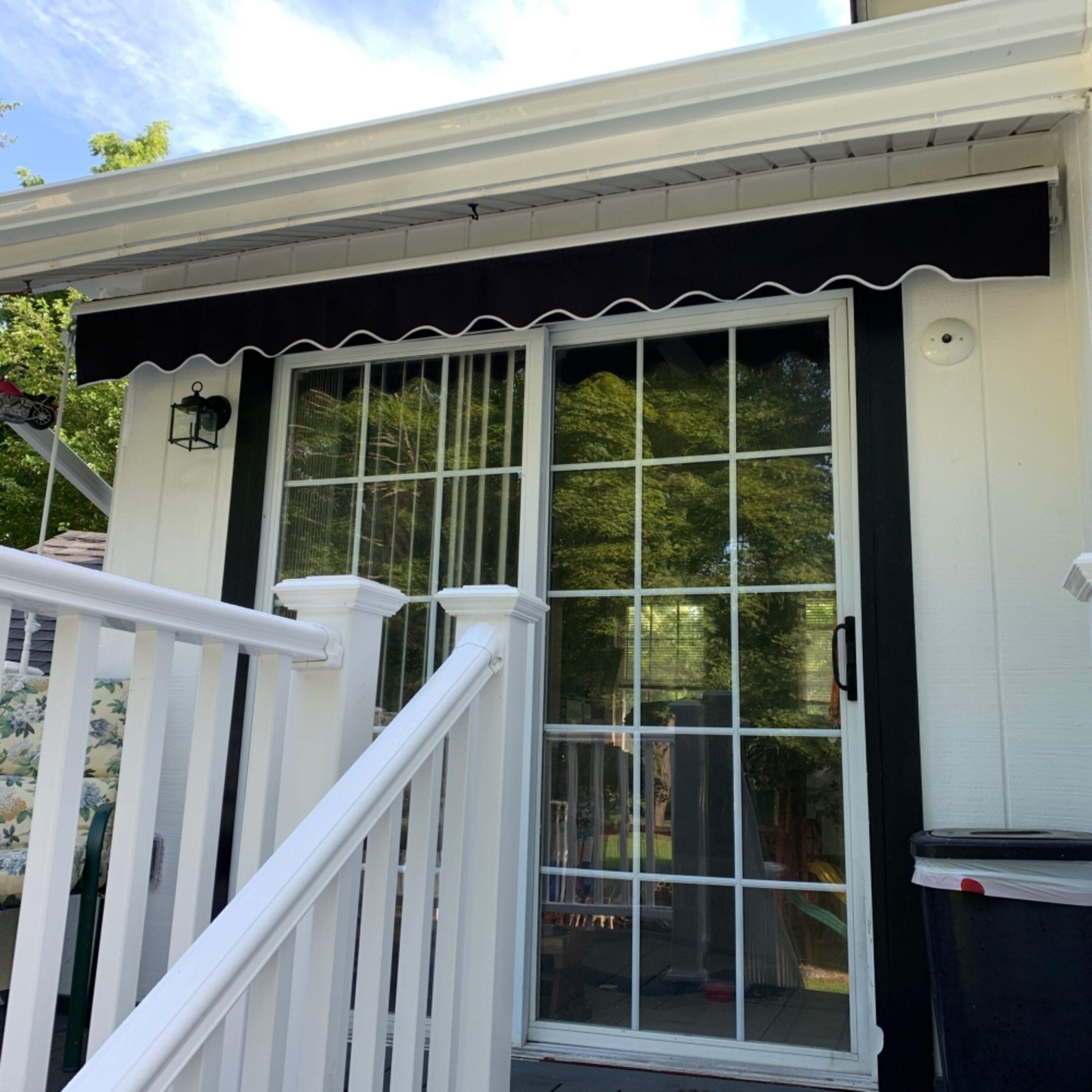 Retractable Patio Awning - White Frame