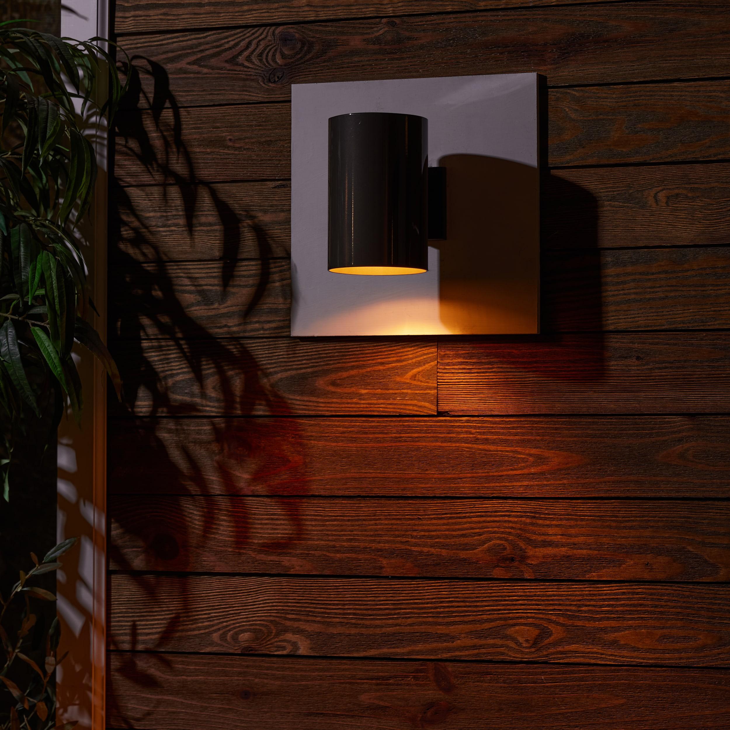 Bronze Brown Dimmable Cylinder Sconce for Outdoor Lighting