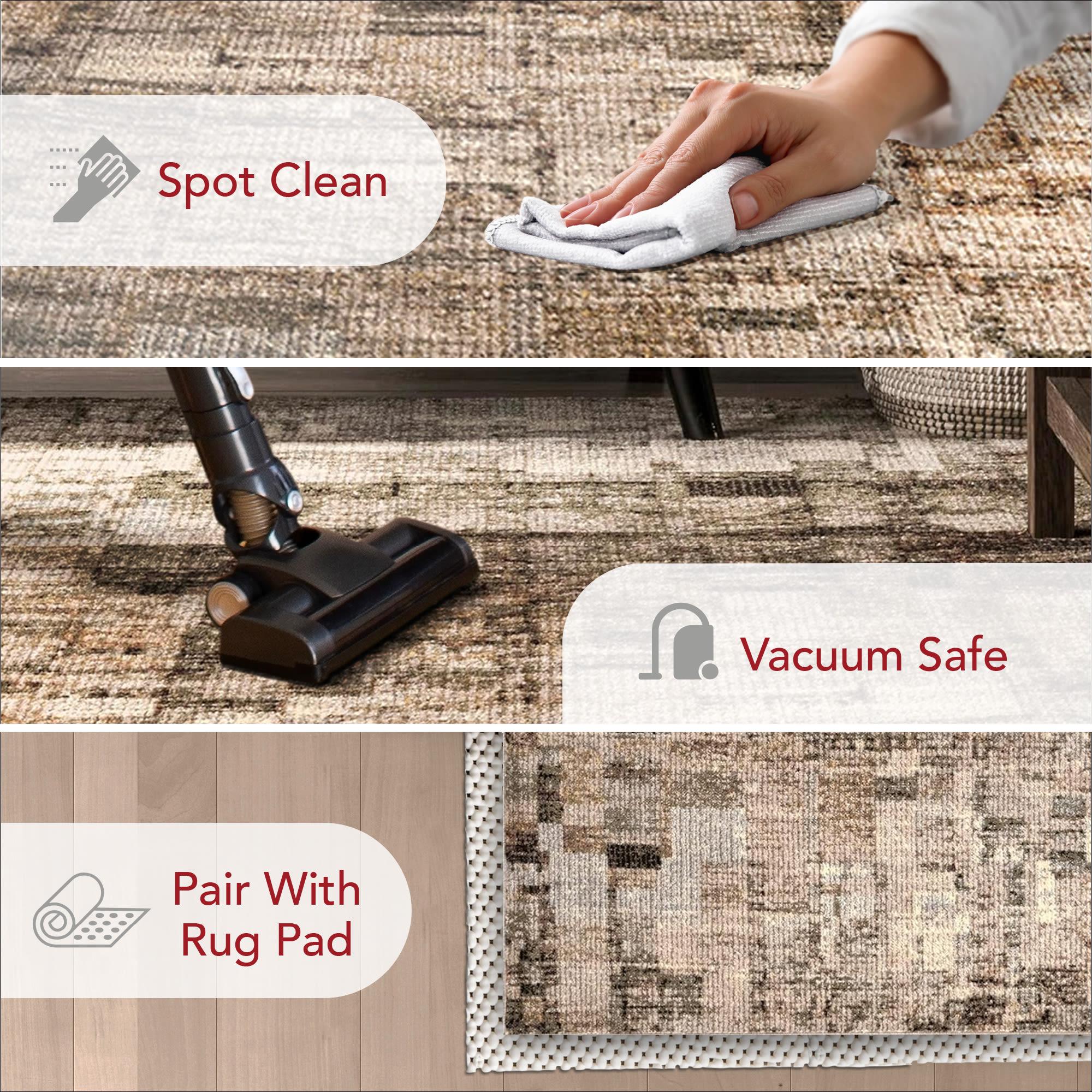 Nuloom Lilly Abstract 5x8 Indoor Area Rug for Living Room Bedroom Dining Room Kitchen, Brown/Ivory
