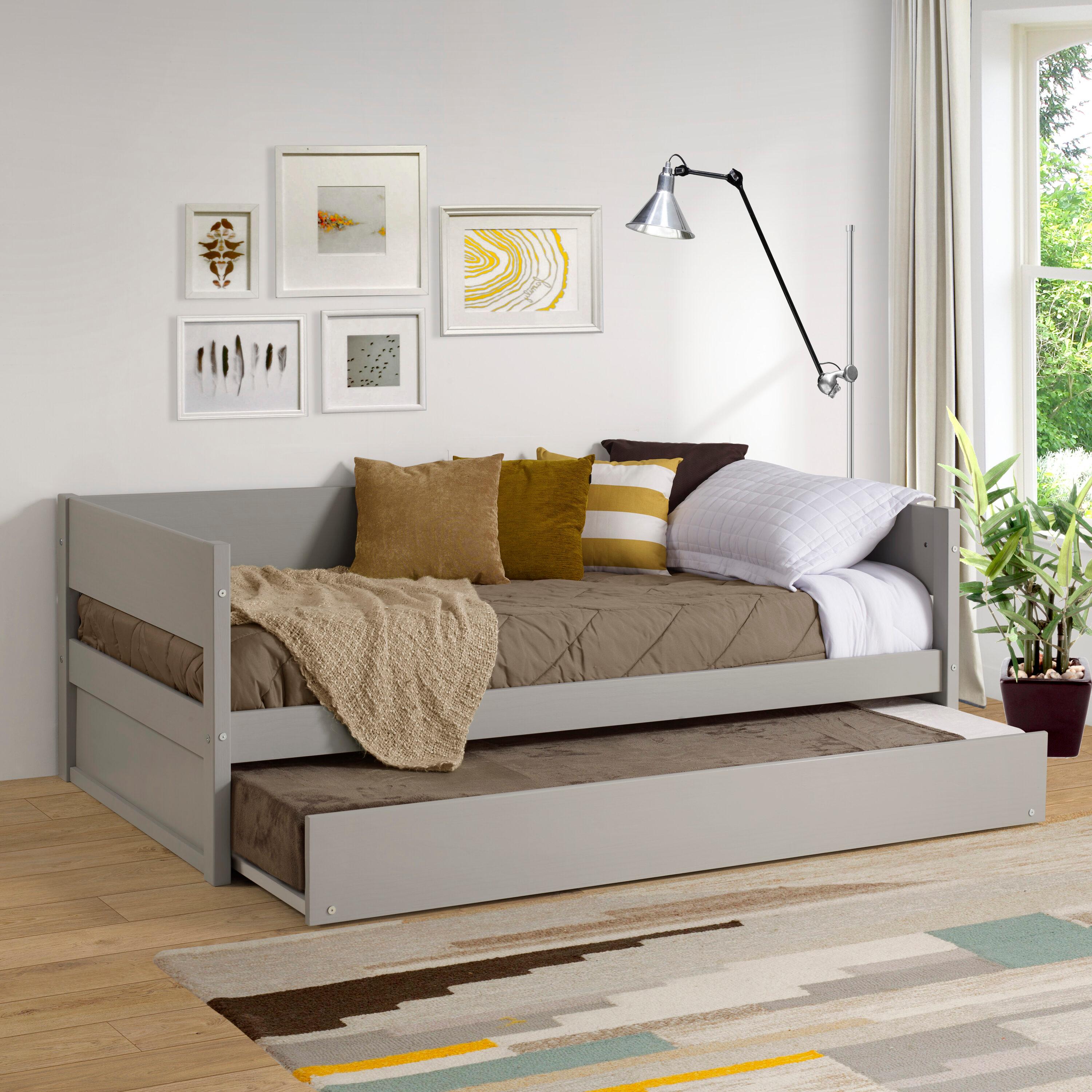Camaflexi Tribeca Solid Wood Twin Daybed and Trundle Set in Gray