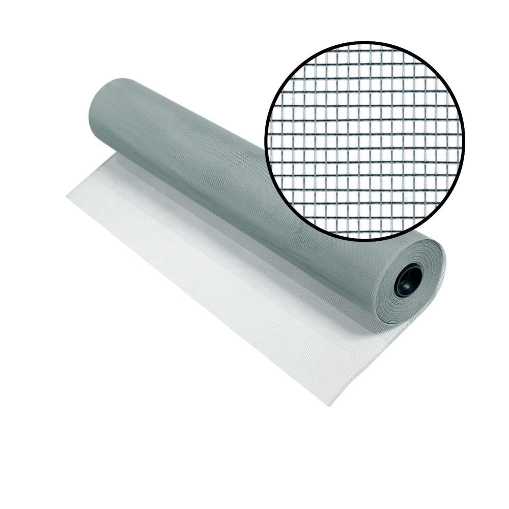 Gray Galvanized Steel Medium Mesh Screen Roll, 36" x 100'