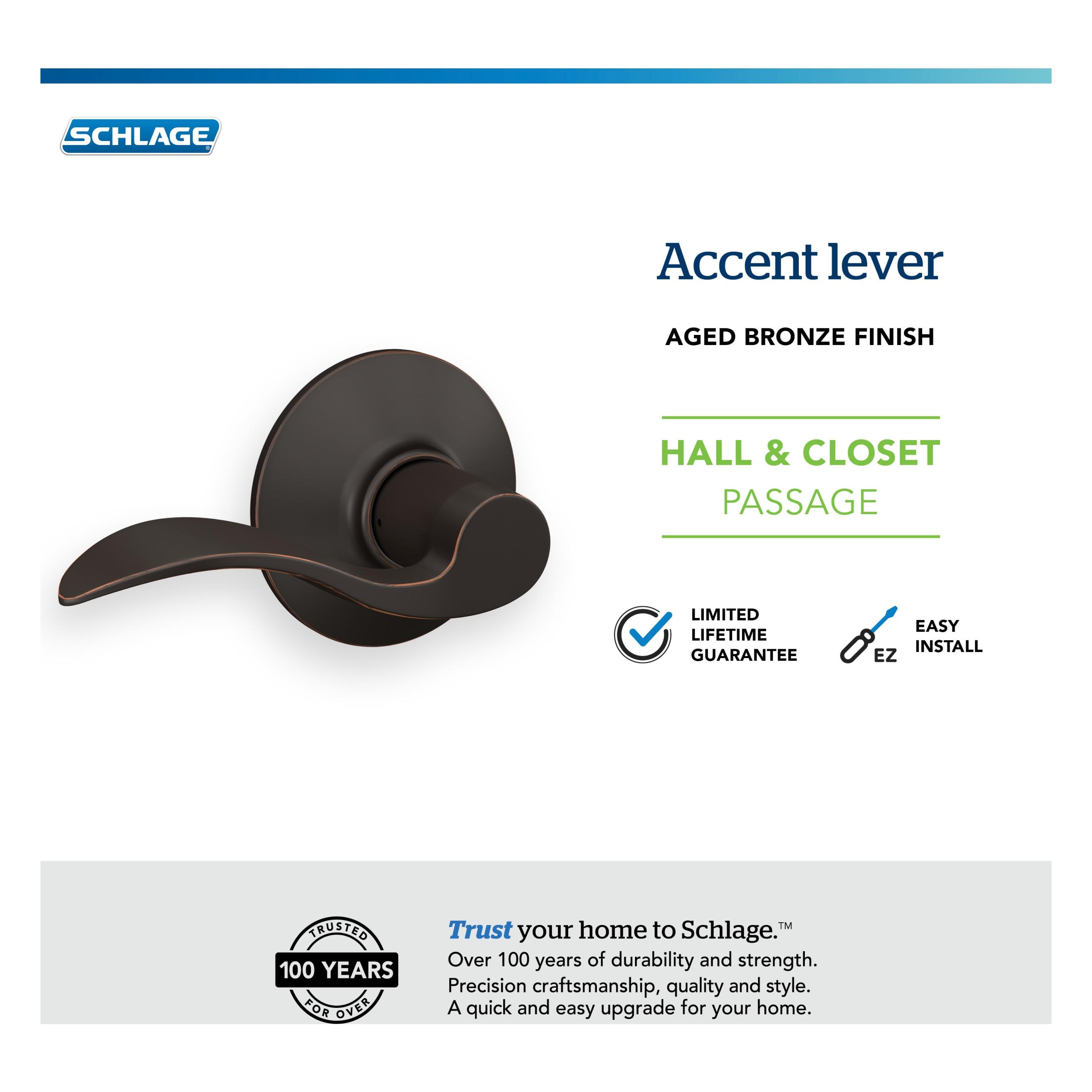 Accent Lever Hall and Closet Lock