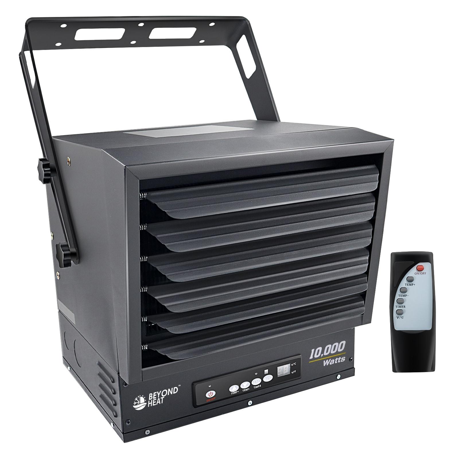 Beyond Heat Black 10000W Electric Overheat Protection Garage Heater
