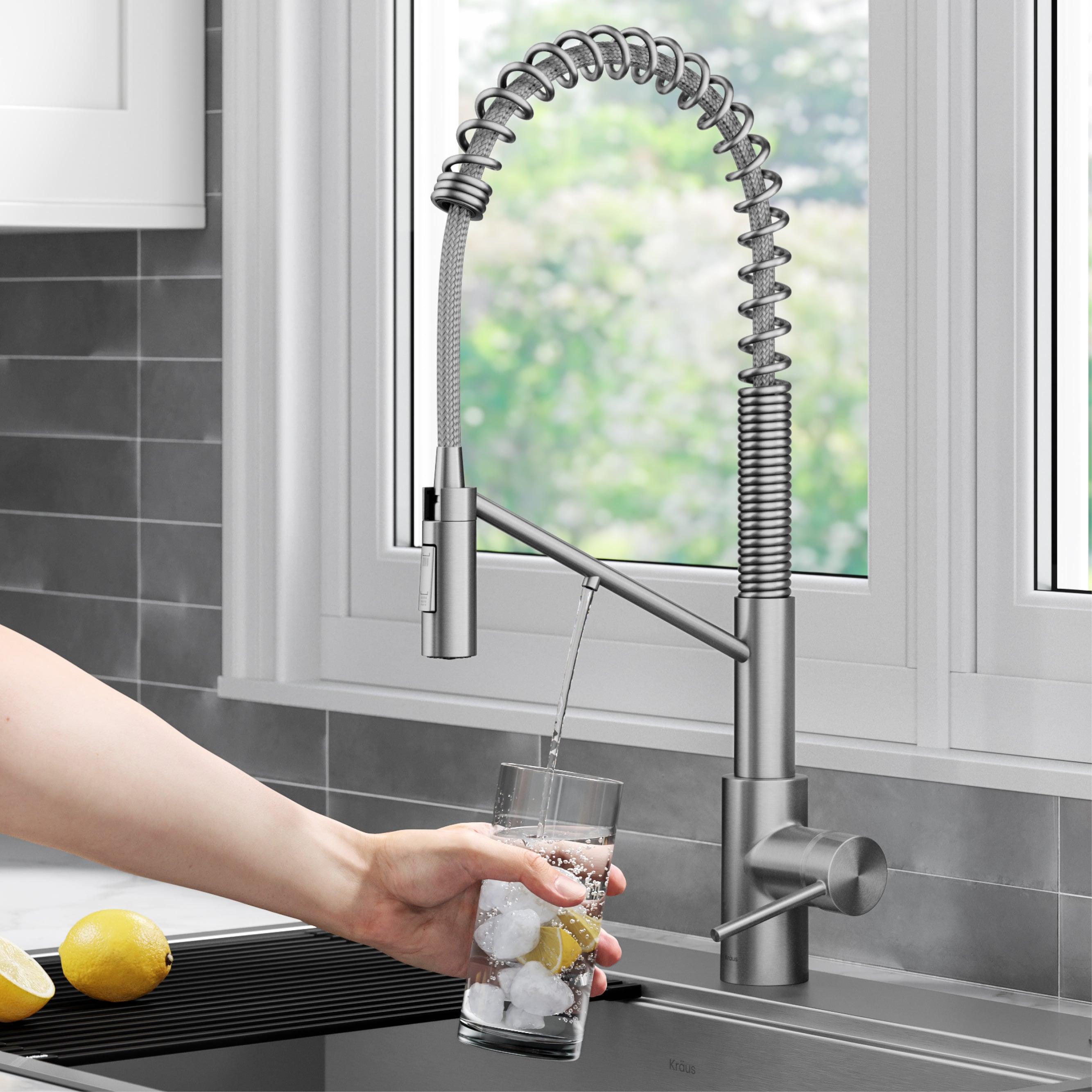 Oletto 2-in-1 Pull-Down Single Handle Kitchen Faucet