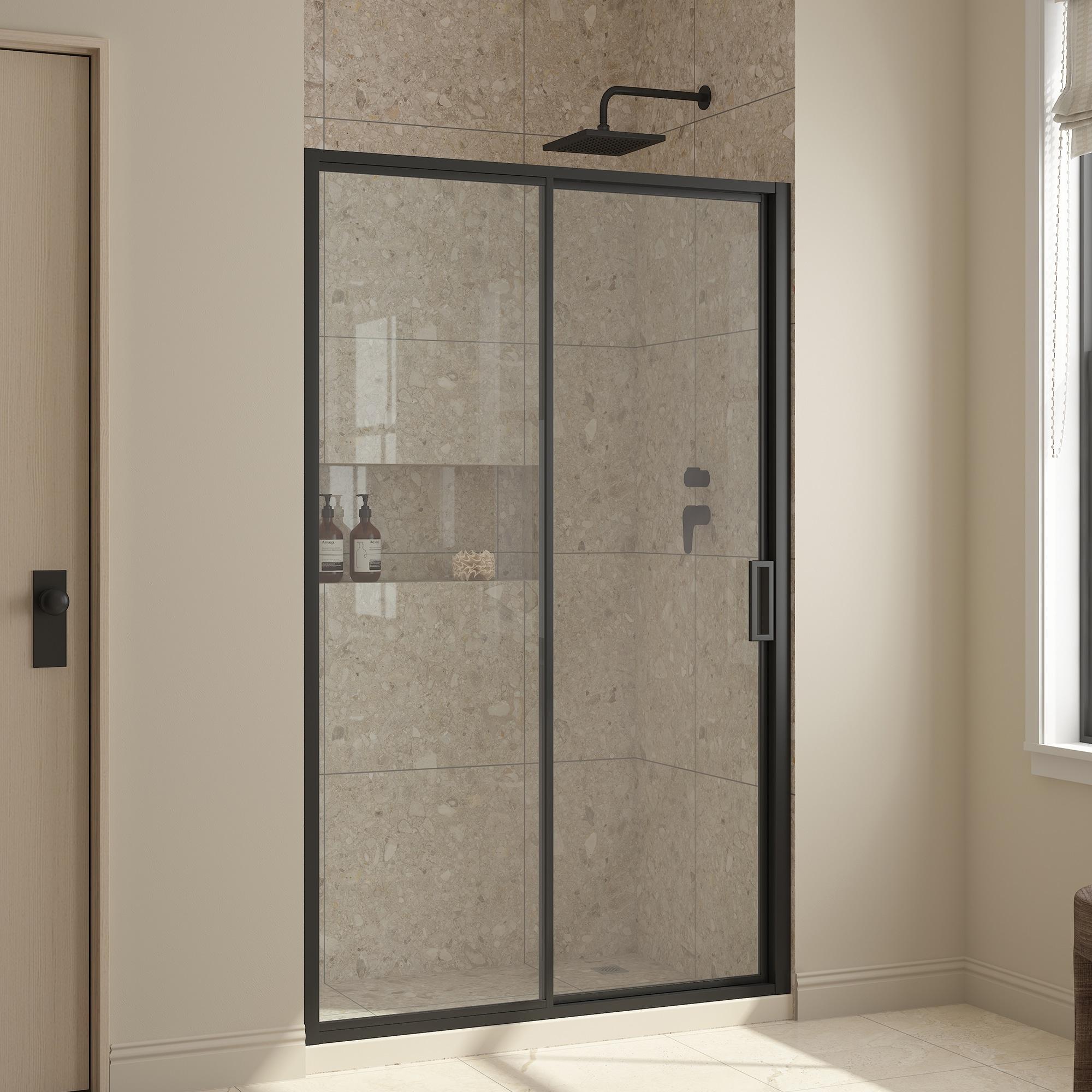 Ove Decors Stanford 48 In. W X 74 In. H Sliding Clear Straight Alcove Shower Door