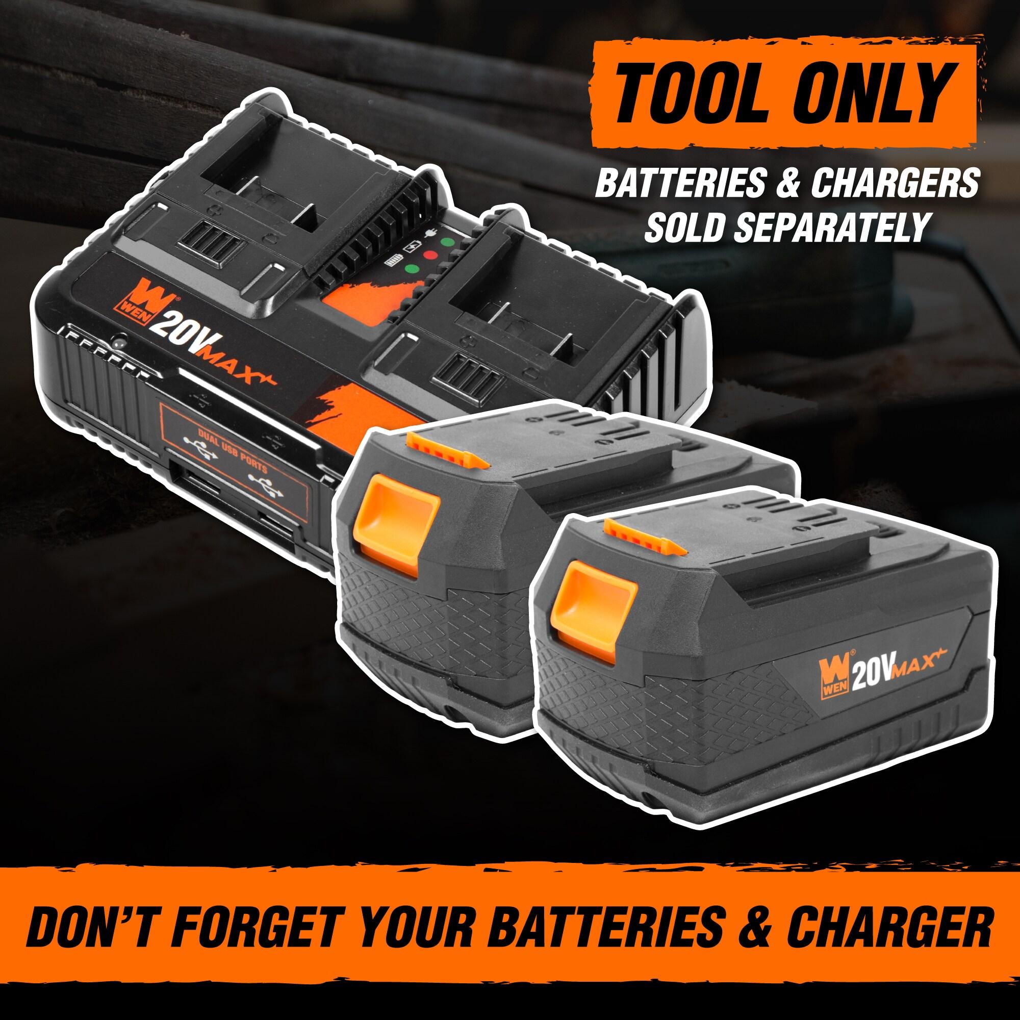 WEN 20V Max Cordless Handheld Vacuum Cleaner Kit (Tool Only – Battery Not Included)