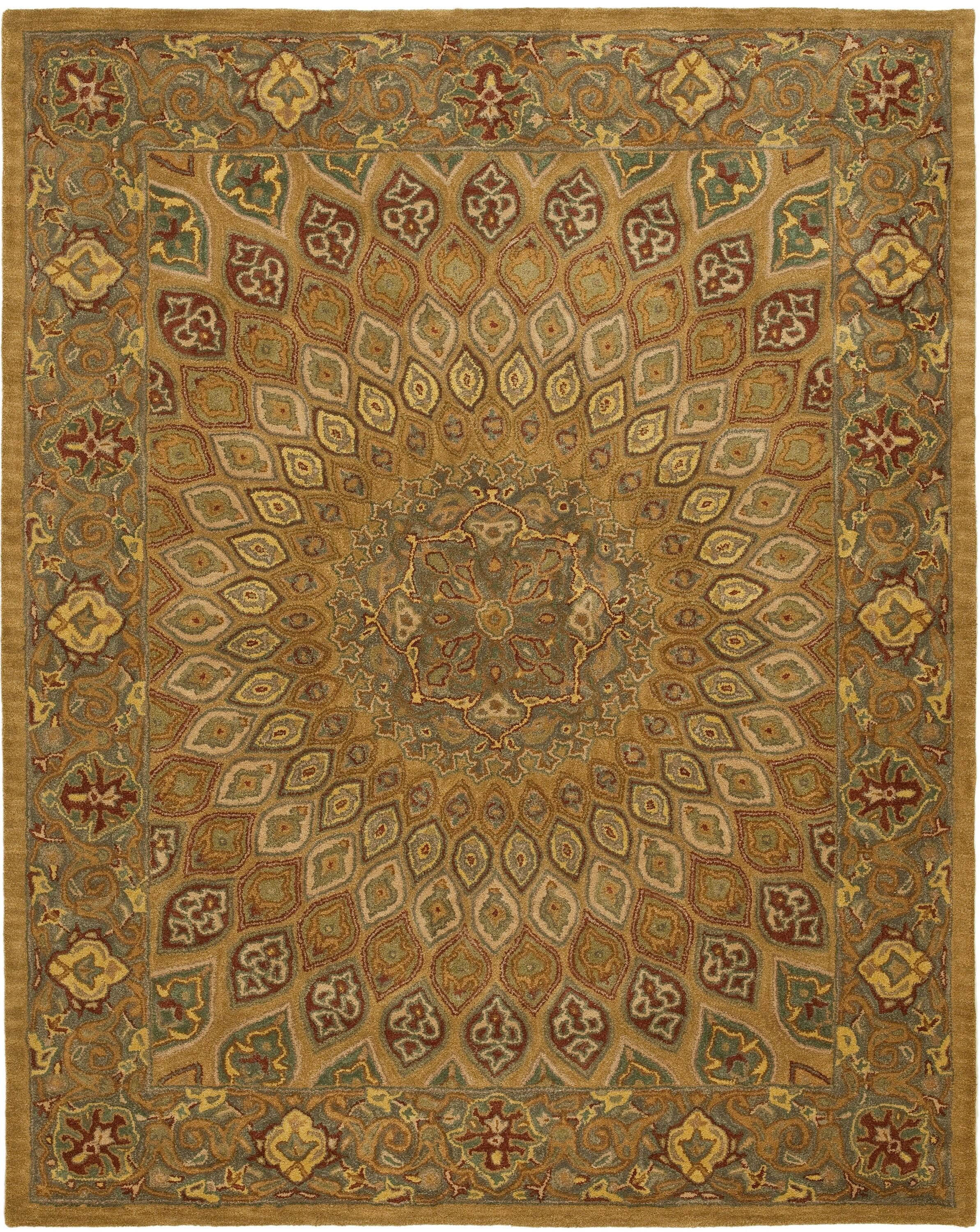 SAFAVIEH Heritage Shevon Oriental Area Rug, Light Brown/Grey, 9' x 12'