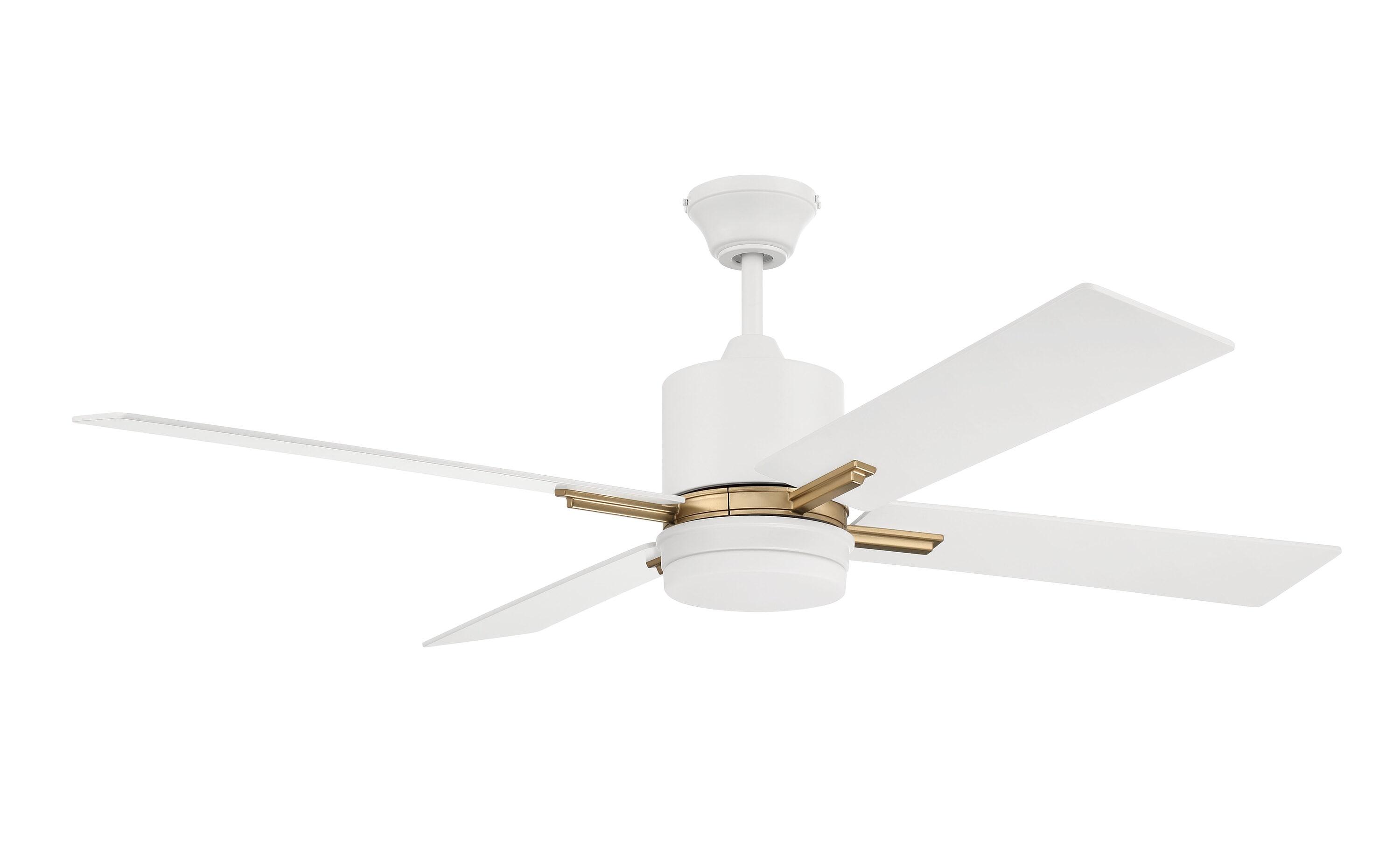 Craftmade  52" Teana Ceiling Fan Satin Brass/White - Hardwired