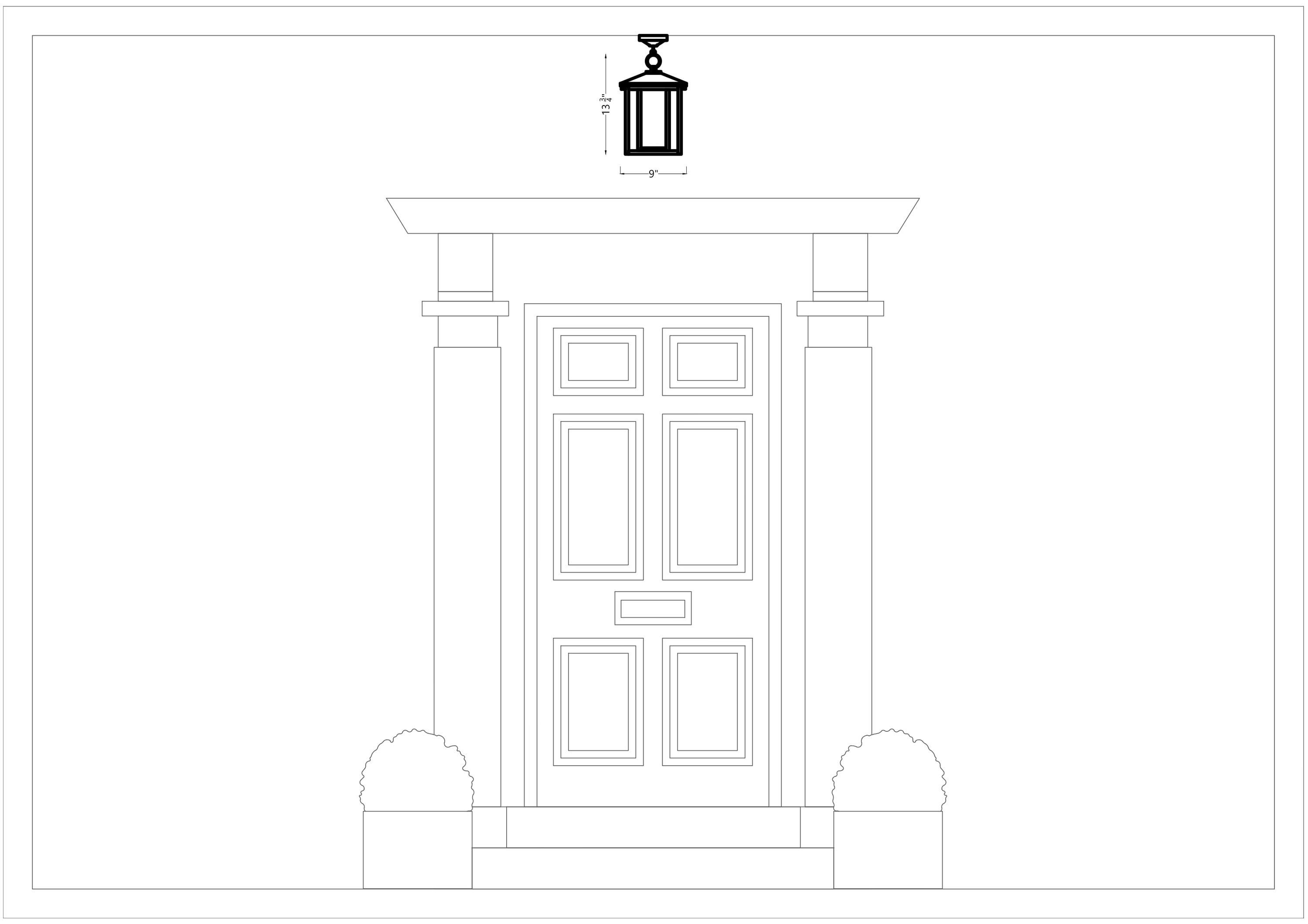 Vermont Seeded Outdoor Metal Hanging Lantern