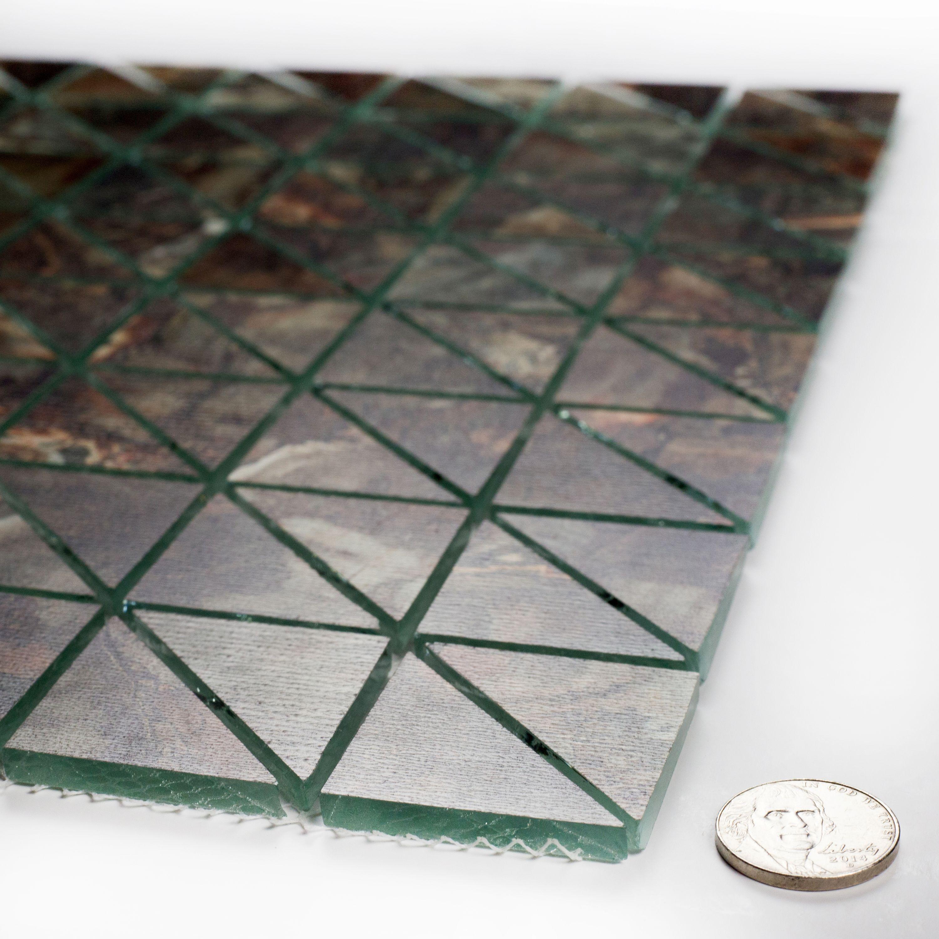 Art Deco Triangle 0.75" x 0.75" Glass Mosaic Tile