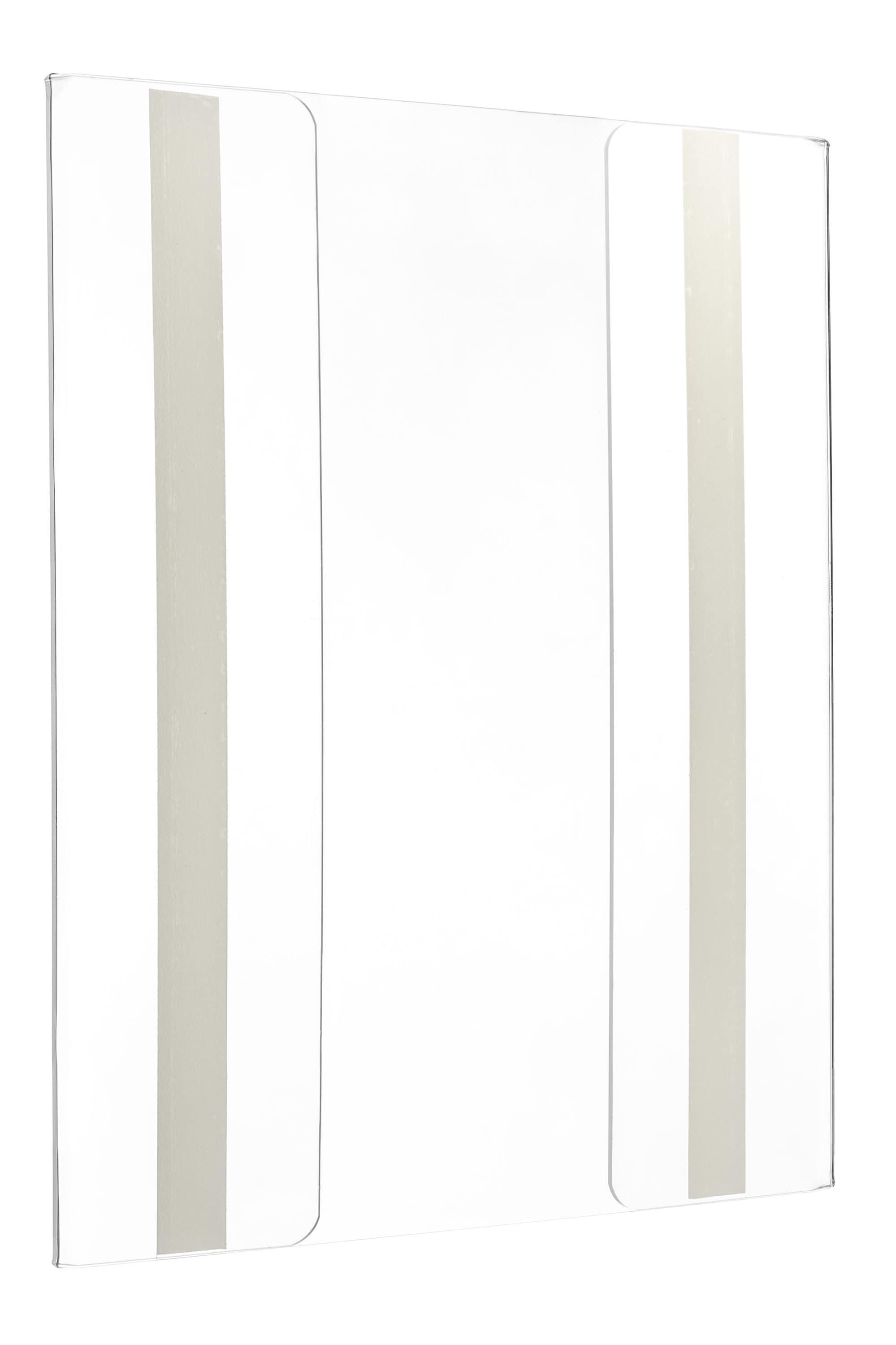 AdirOffice Clear Wall Mount Side-Loading Acrylic Sign Holder (Set of 12)