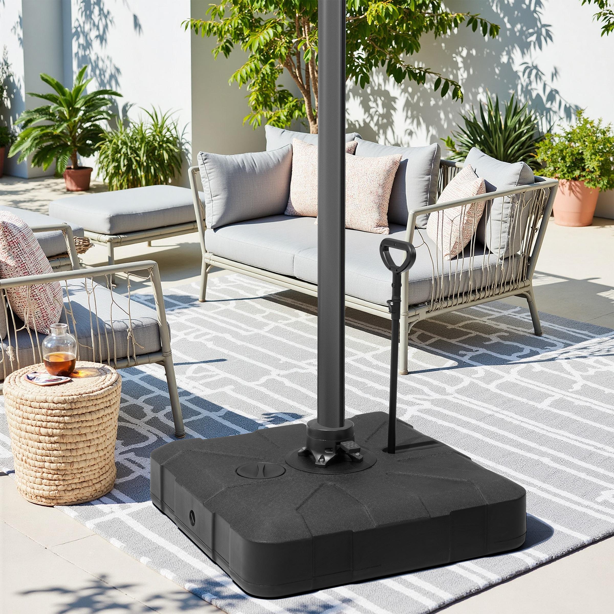 VredHom Plastic Free Standing Umbrella Base with Wheels