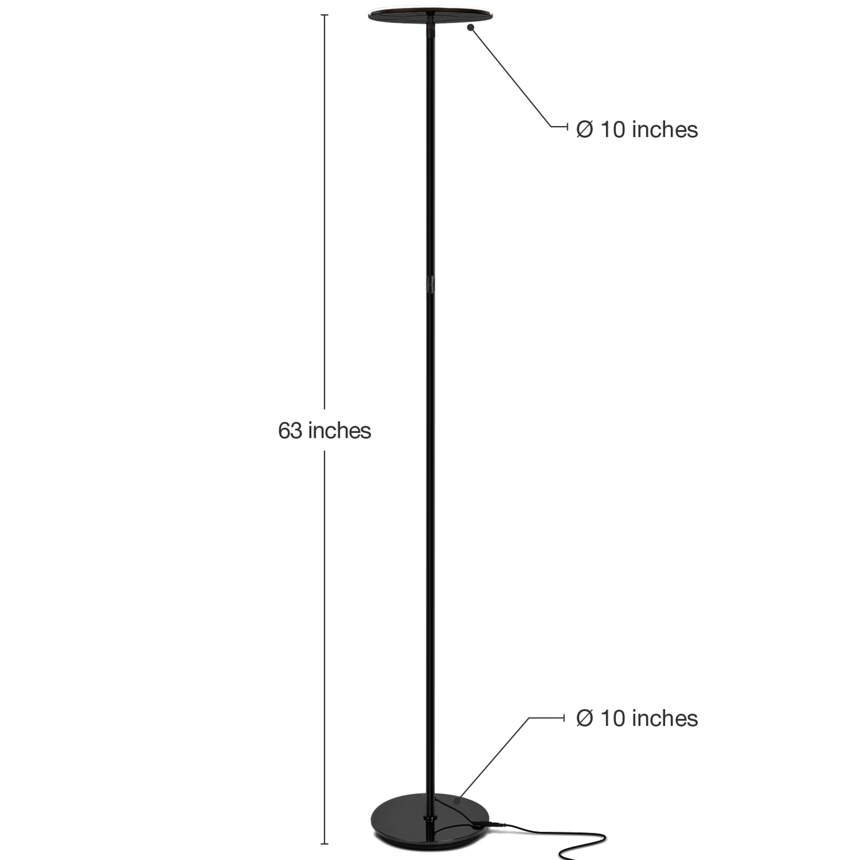 Industrial Dimmable LED Floor Lamp with Adjustable Head