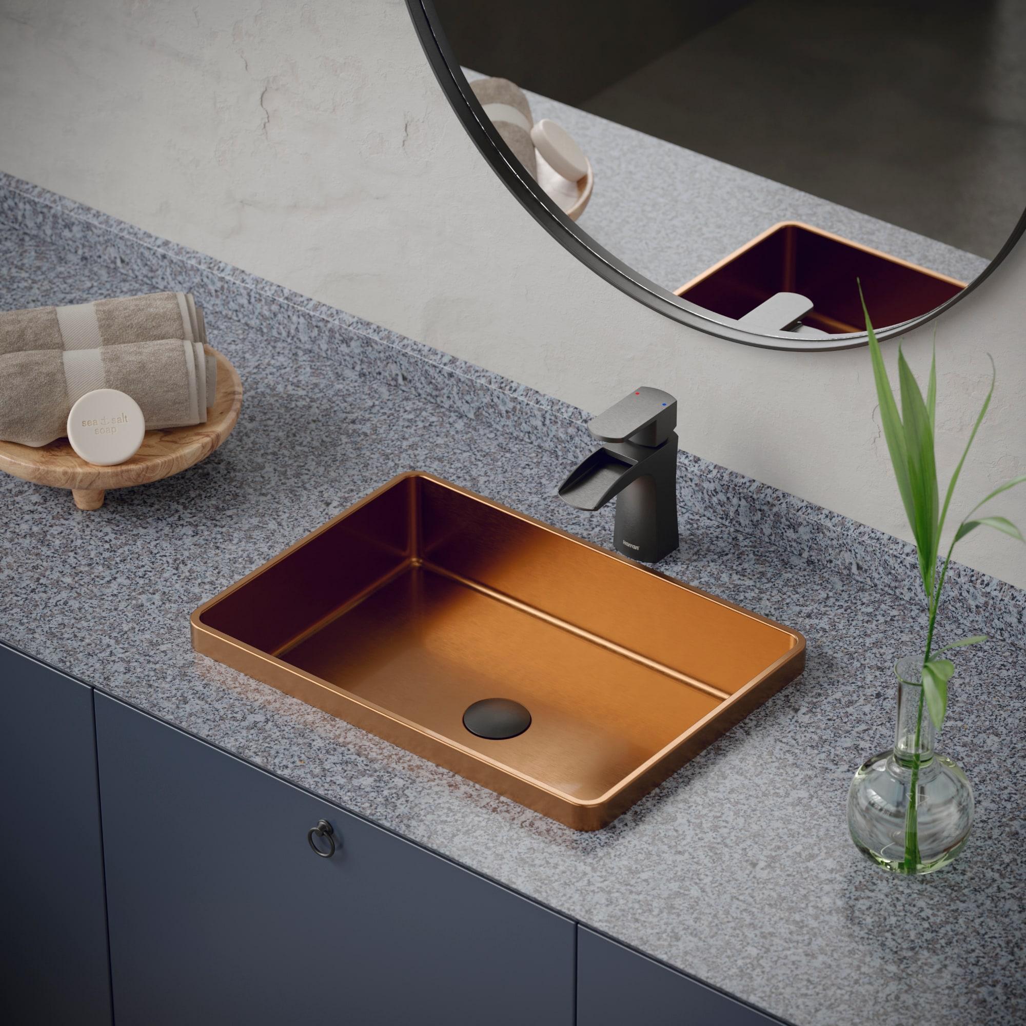 Karran Kassel Single Handle Single Hole Basin Bathroom Faucet With Matching Pop-up Drain