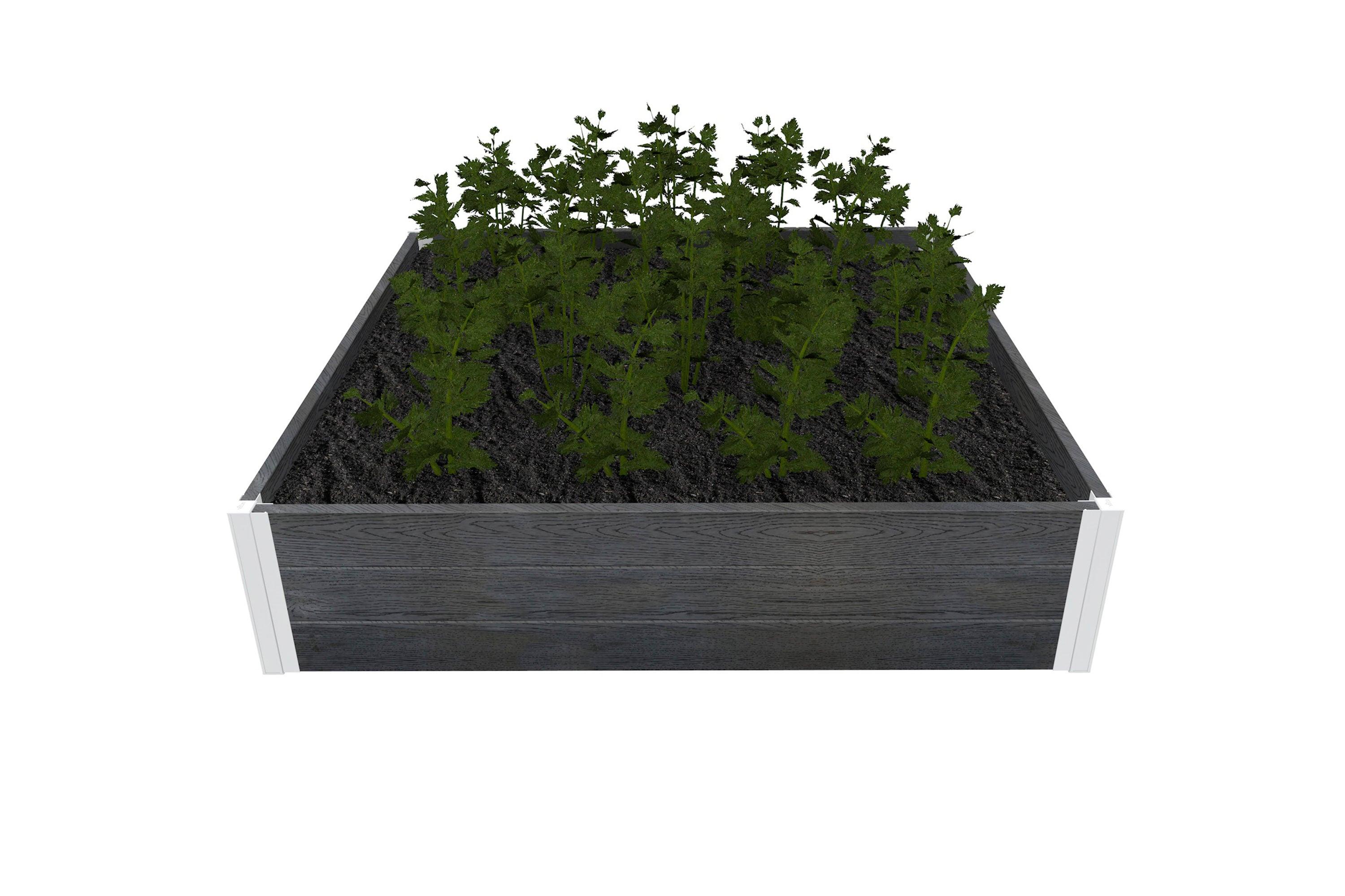 Urbana 4 ft x 4 ft Vinyl Raised Garden Bed