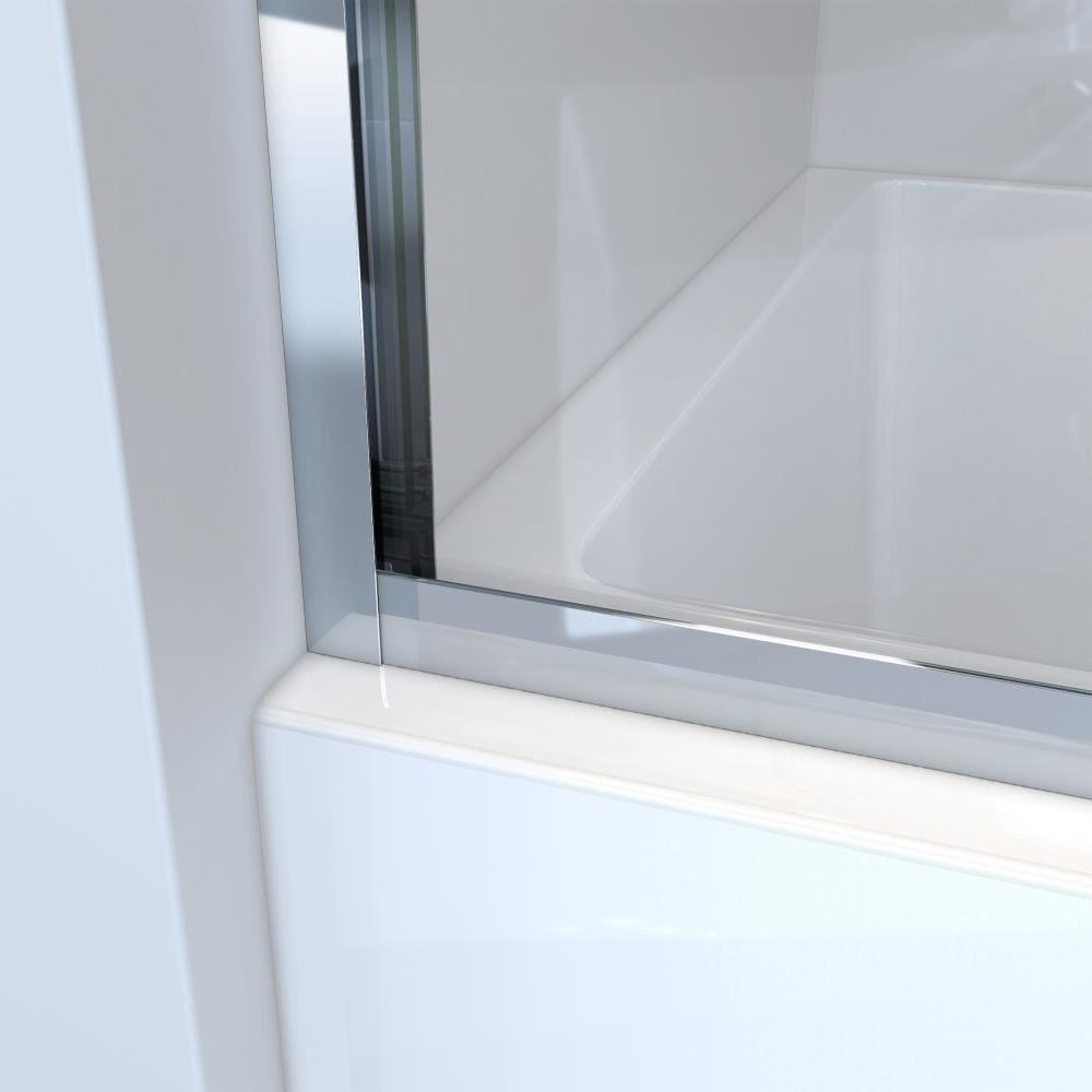 56" x 55" Bypass Semi-Frameless Tub Door