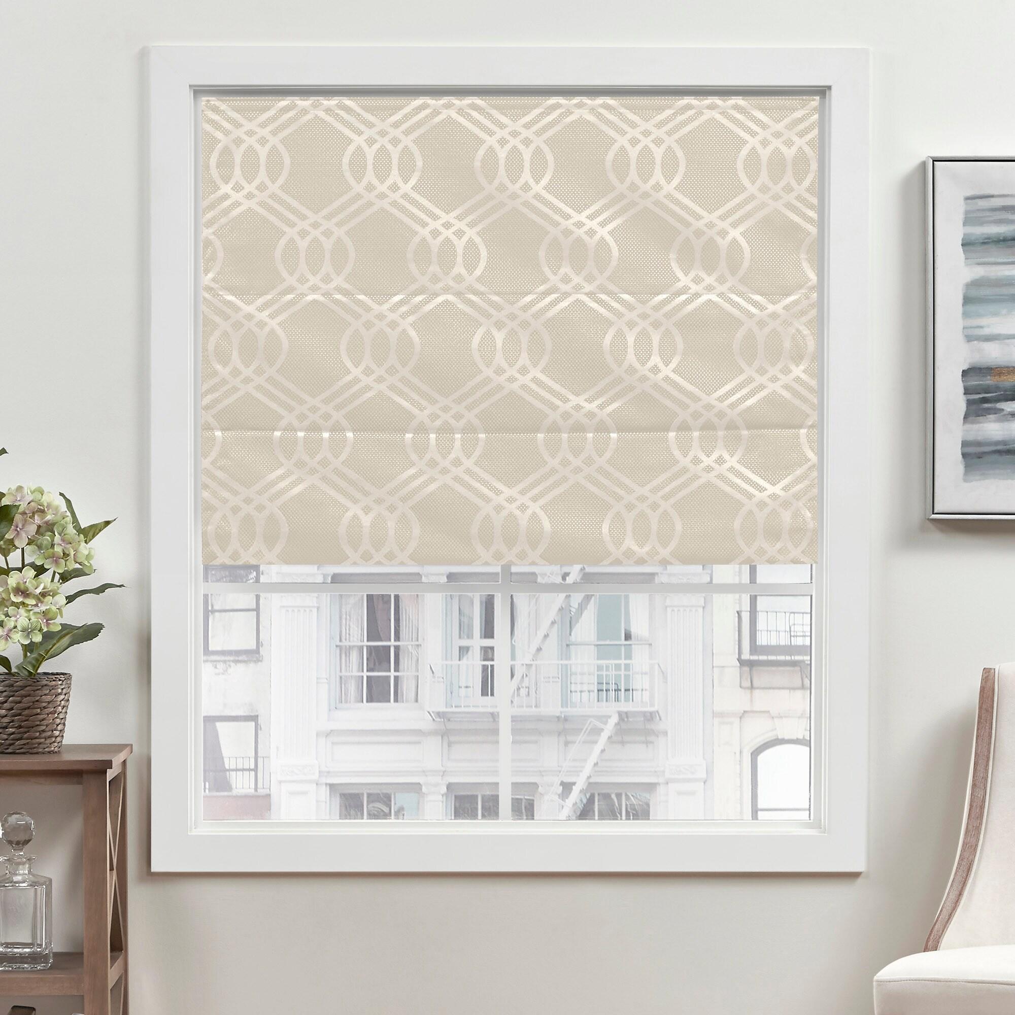 Amalgamated Textiles Exclusive Home Prague Trellis 100% Blackout Roman Shade