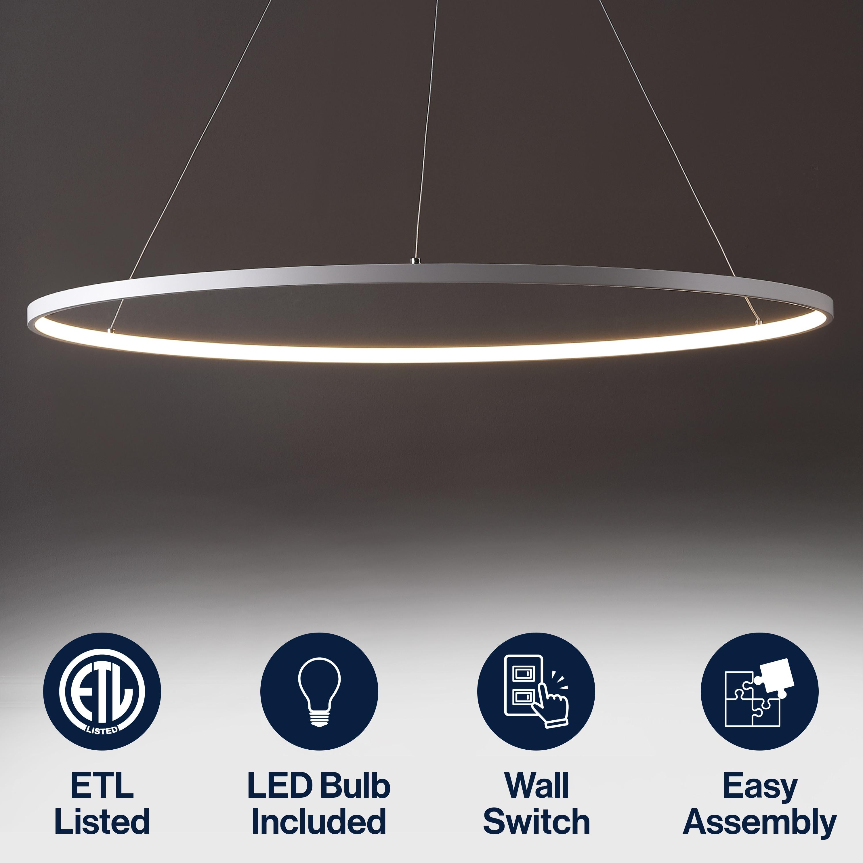 George Kovacs Discovery 31 1/4"W Silver LED Pendant Light