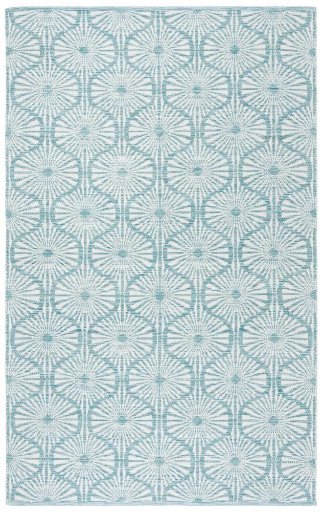 Montauk MTK606 Hand Woven Indoor Area Rug - Aqua/Ivory - 5'x8' - Safavieh