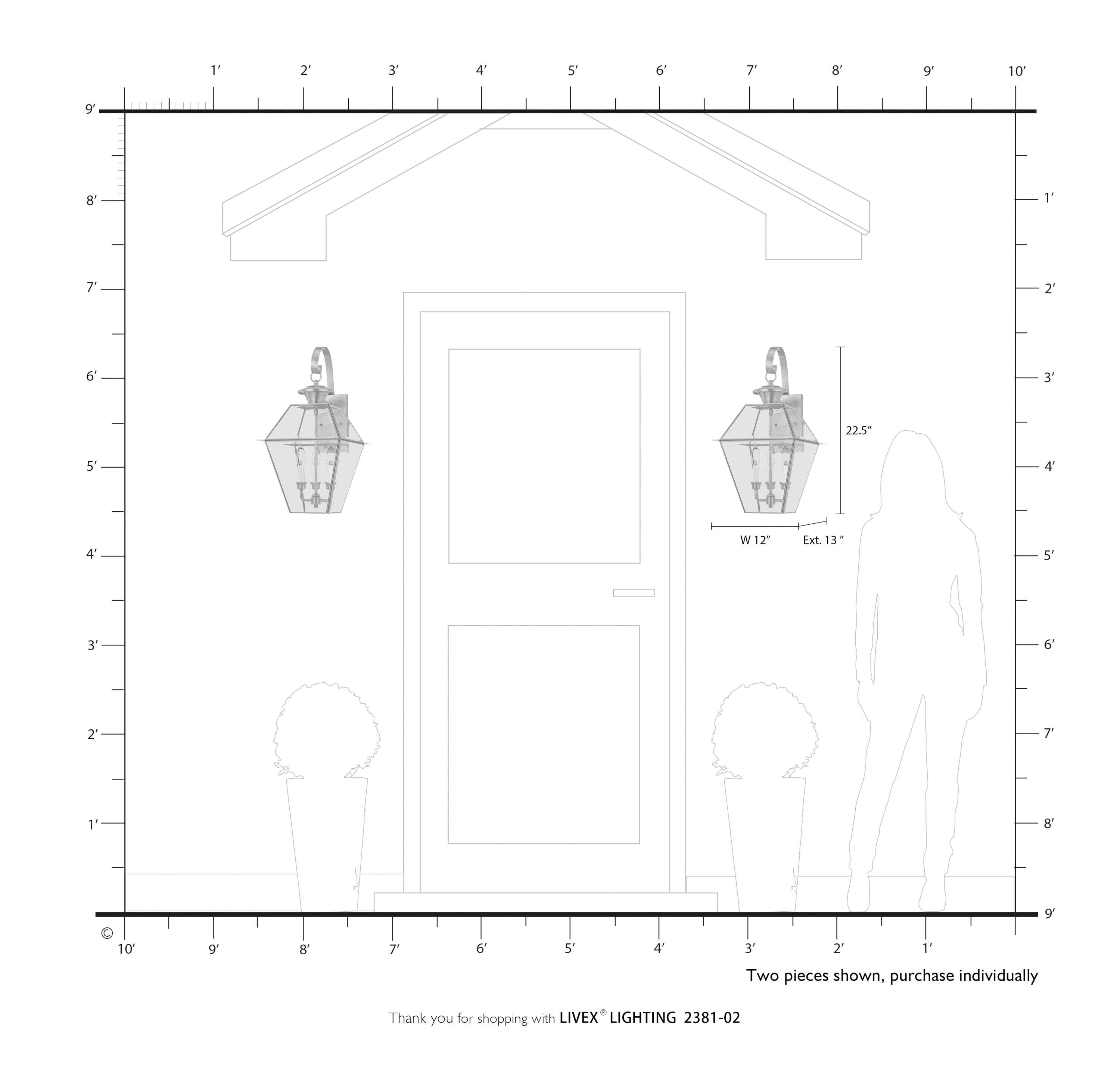 Livex Lighting Westover 3 - Light Wall Light in  Polished Brass