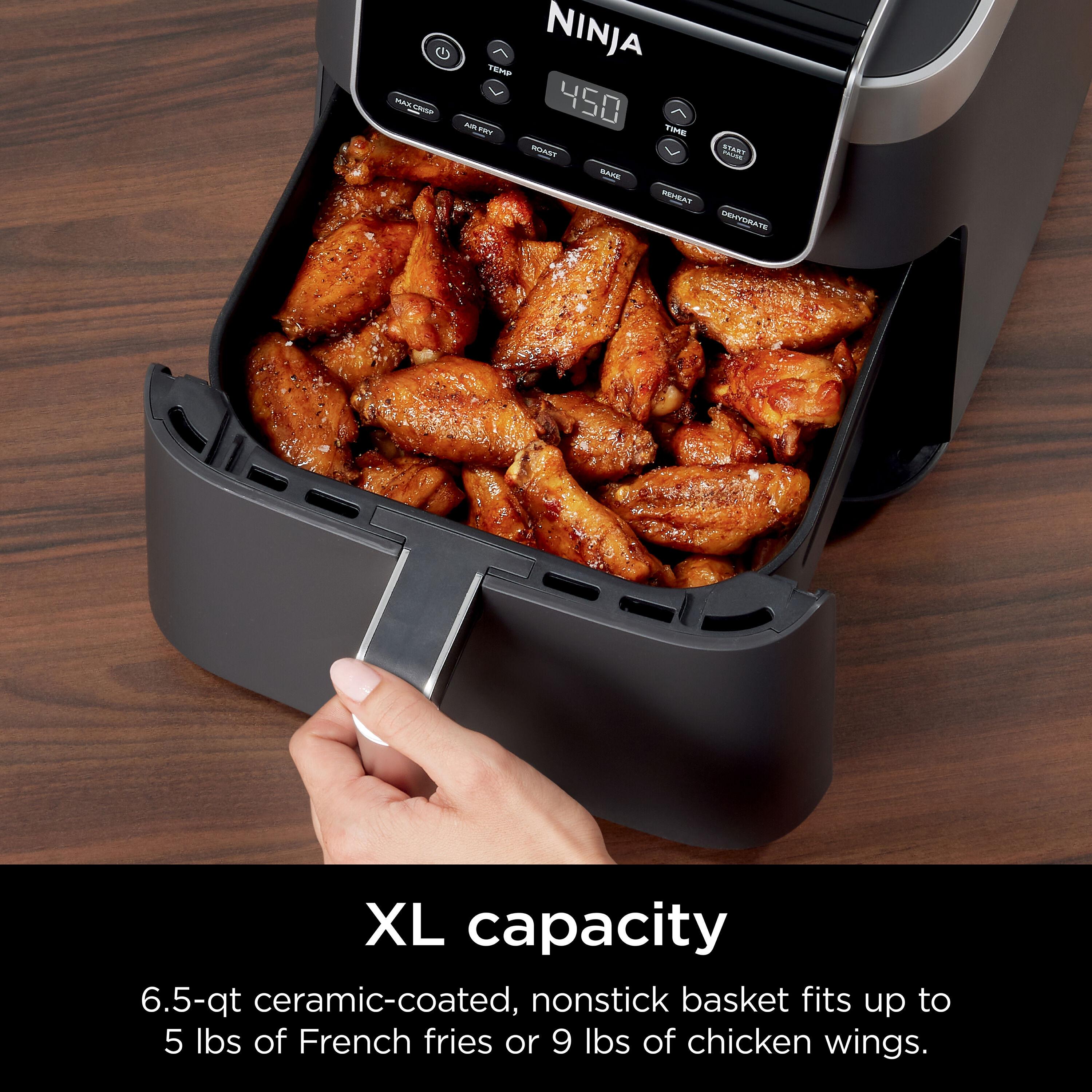 Ninja Air Fryer Pro XL 6-in-1 - AF181: 6.5 Qt Capacity, 1750W, Dishwasher-Safe Parts, Metal & Plastic, Gray