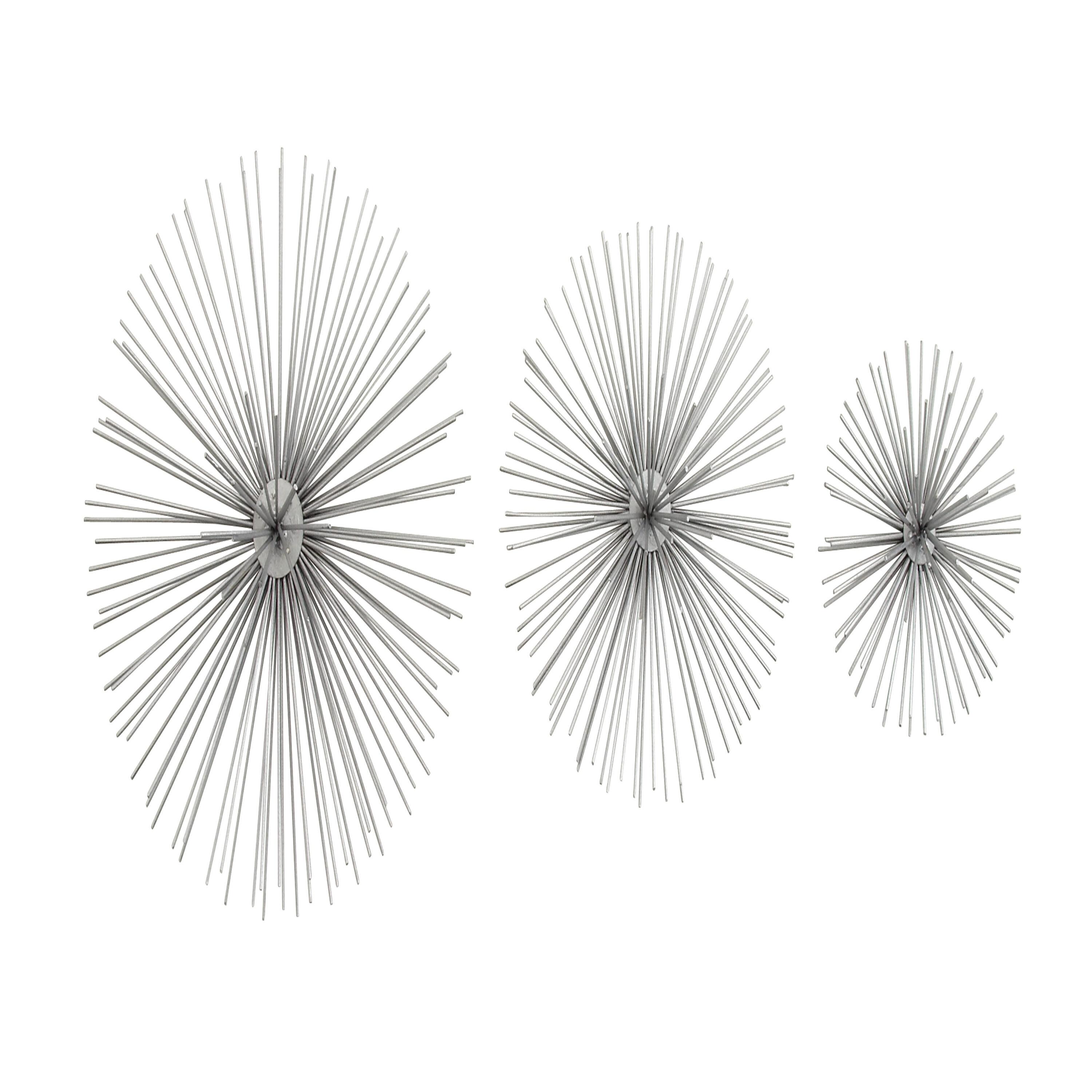 Metal 3D Short Spike Starburst Home Wall Decor