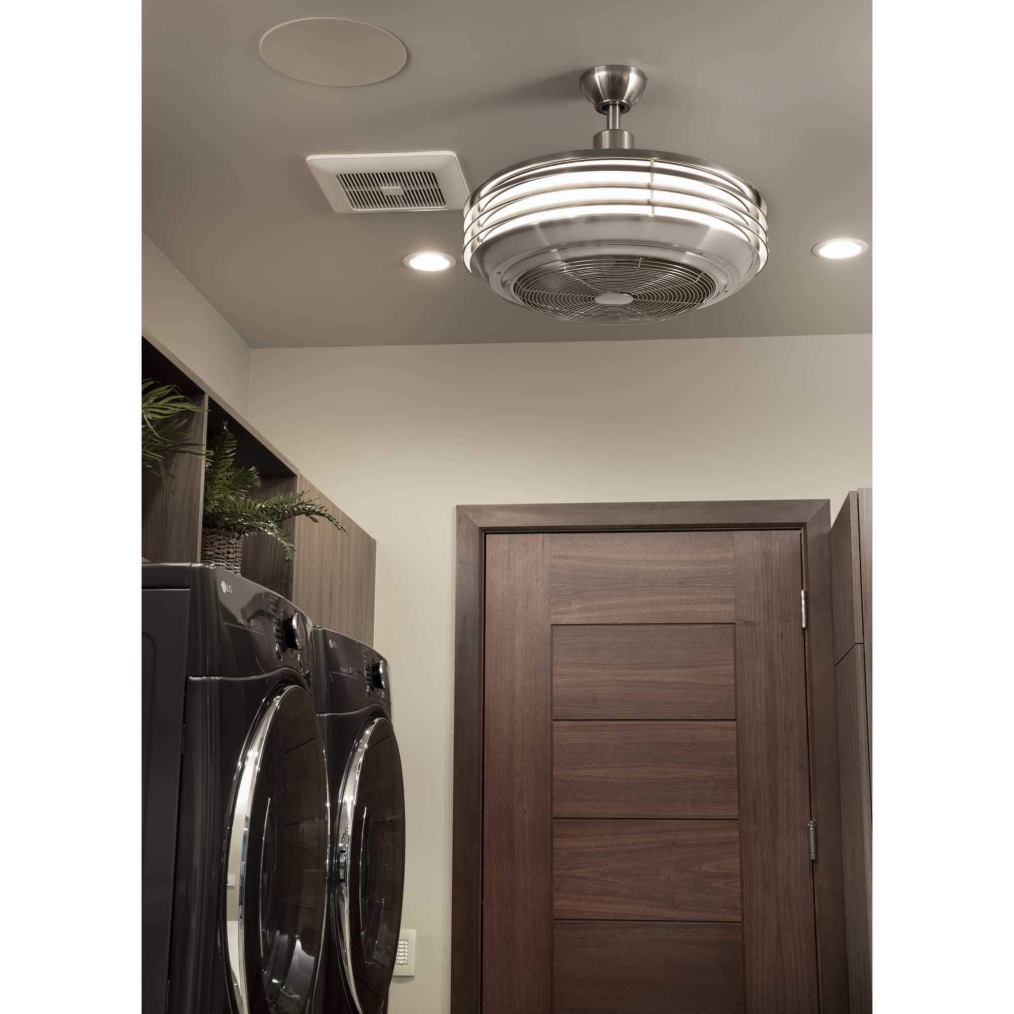 P2594-0930K-Progress Lighting-Sanford - Wide - Ceiling Fan - 1 Light - Handheld Remote - Damp Rated in Transitional style - 22.88 Inches wide by 17.75