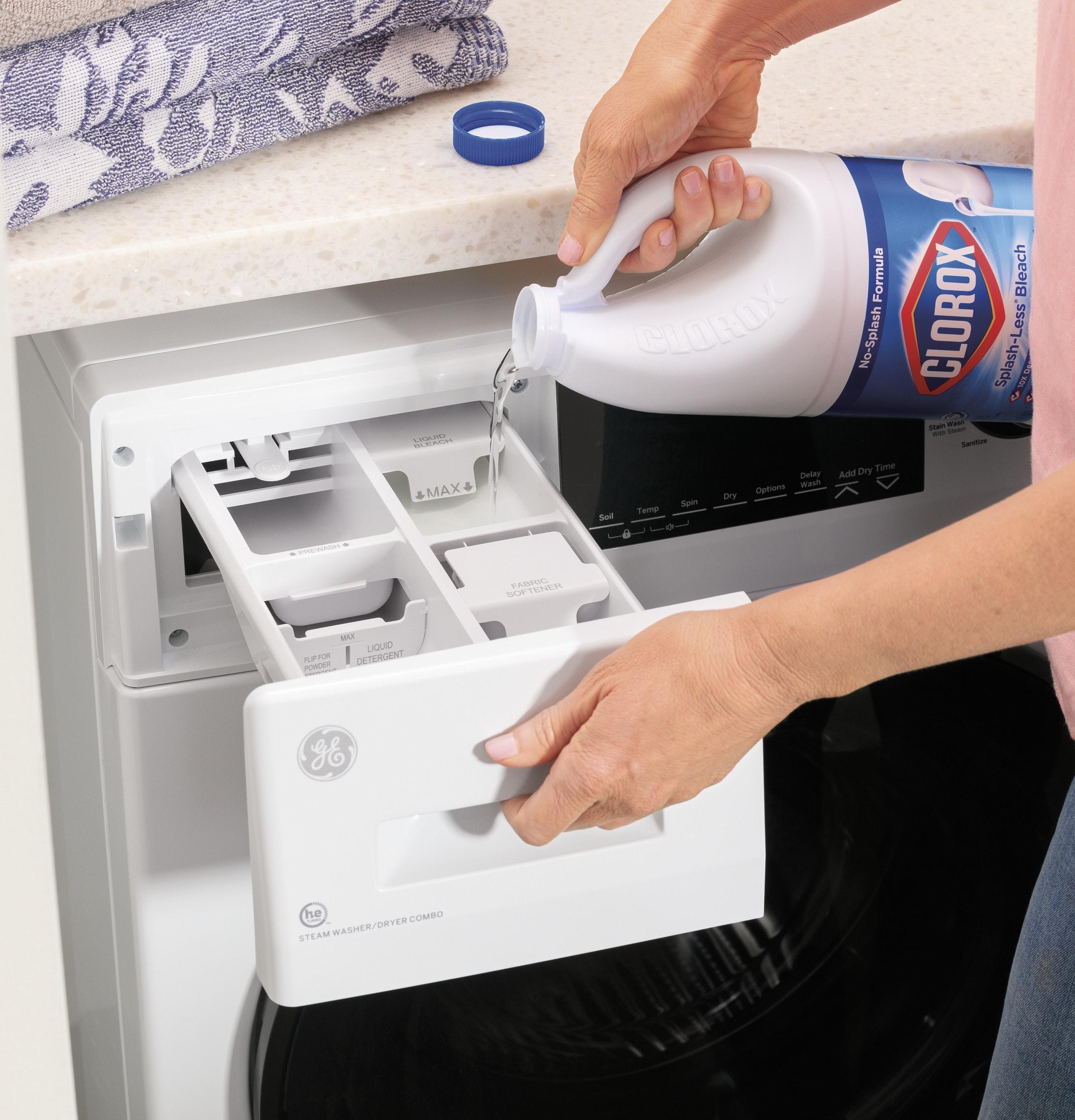 GE Appliances All-In-One Combo Unit with 2.4 Cubic Feet Front Load Washer and 2.4 Cubic Feet Electric Dryer