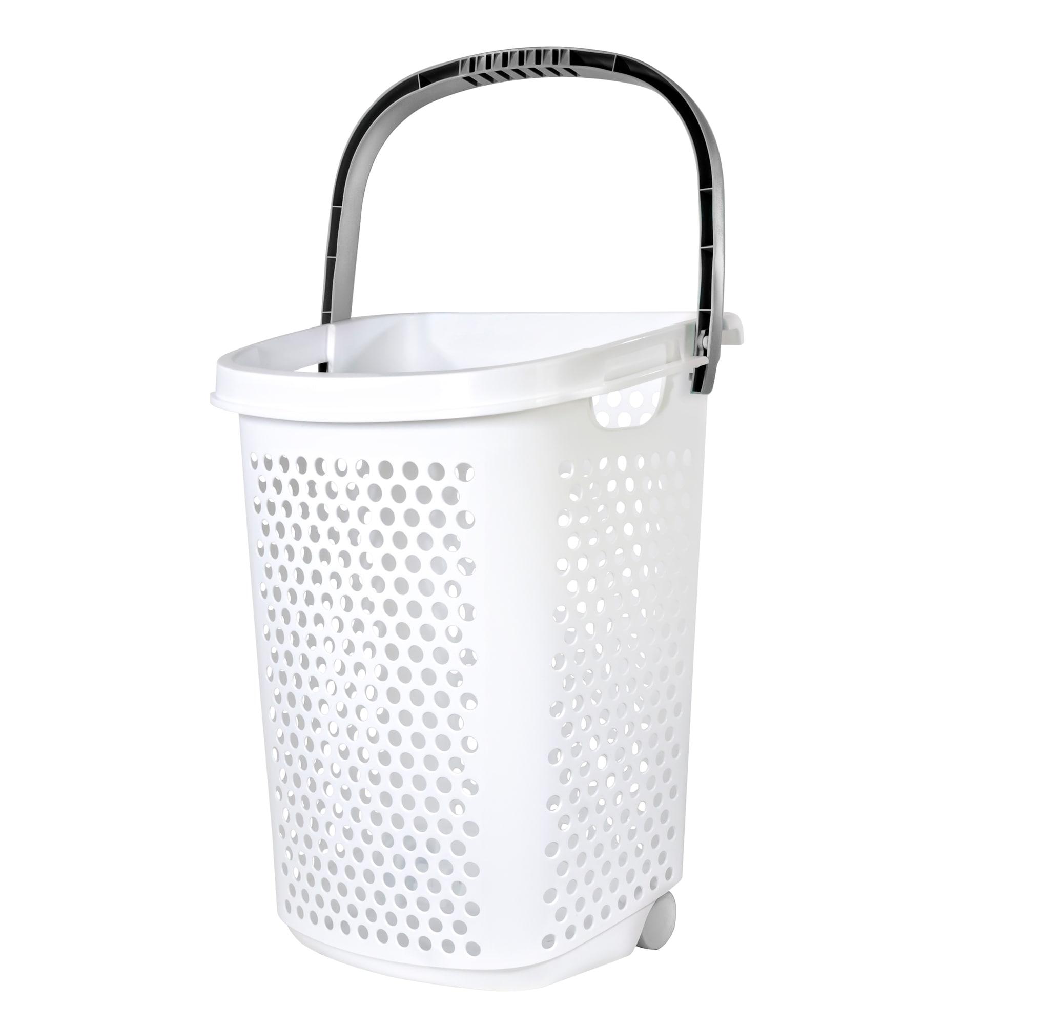 Style Selections 2-Bushel White Plastic Laundry Hamper