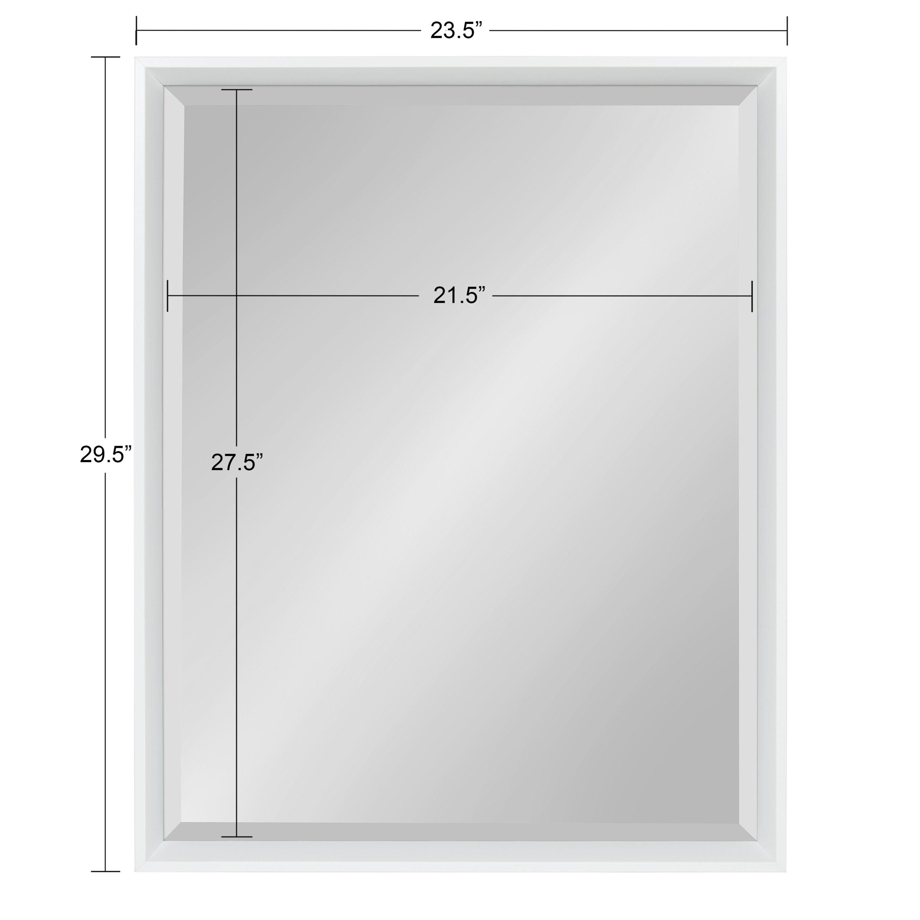 24" x 30" Calter Framed Wall Mirror White - Kate and Laurel