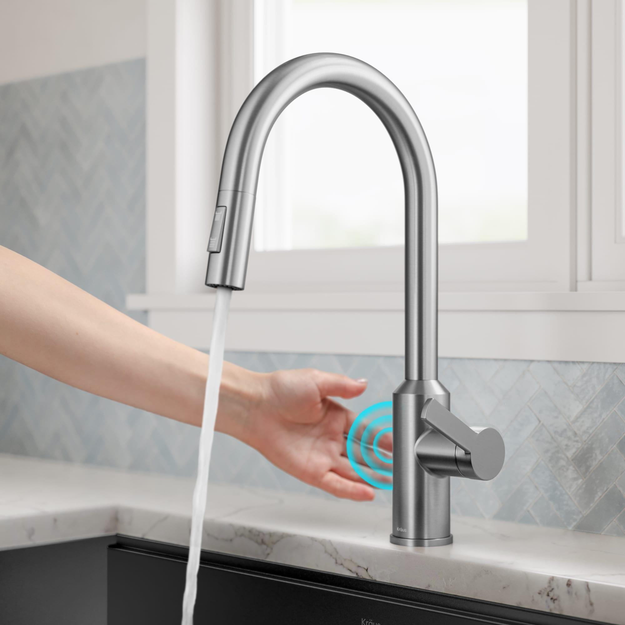 KRAUS Oletto Touchless Sensor Pull-Down Single Handle Kitchen Faucet