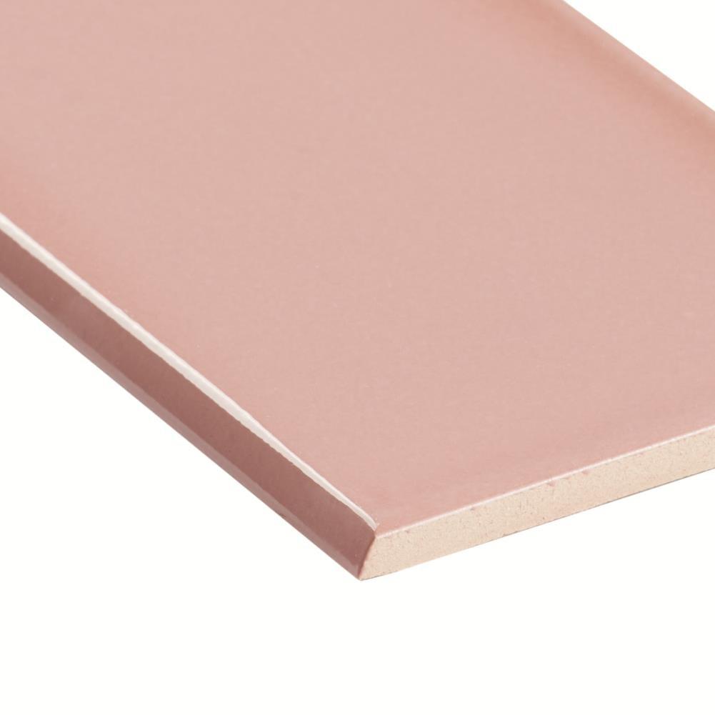 Bond Tile Remington 3.93 in. x 11.81 in. Polished Porcelain Wall Bullnose Tile
