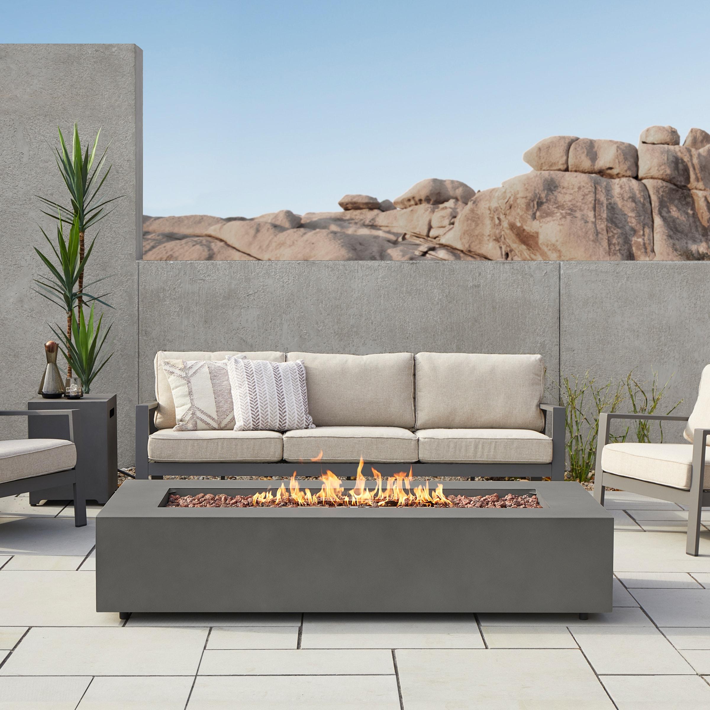 AEGEAN Propane / Natural Gas Outdoor Fire Pit Table