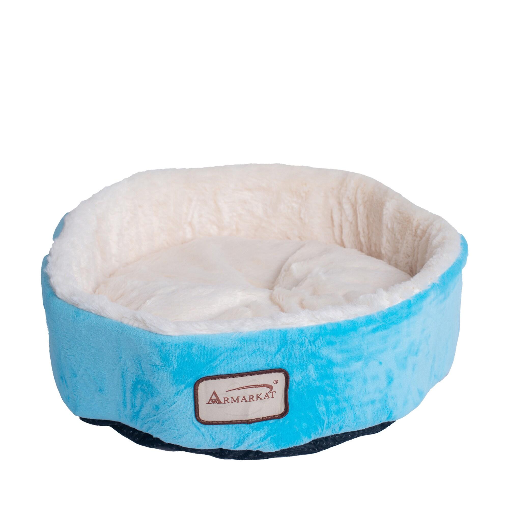 Armarkat Cat Bed Velvet Bolster Pet Bed