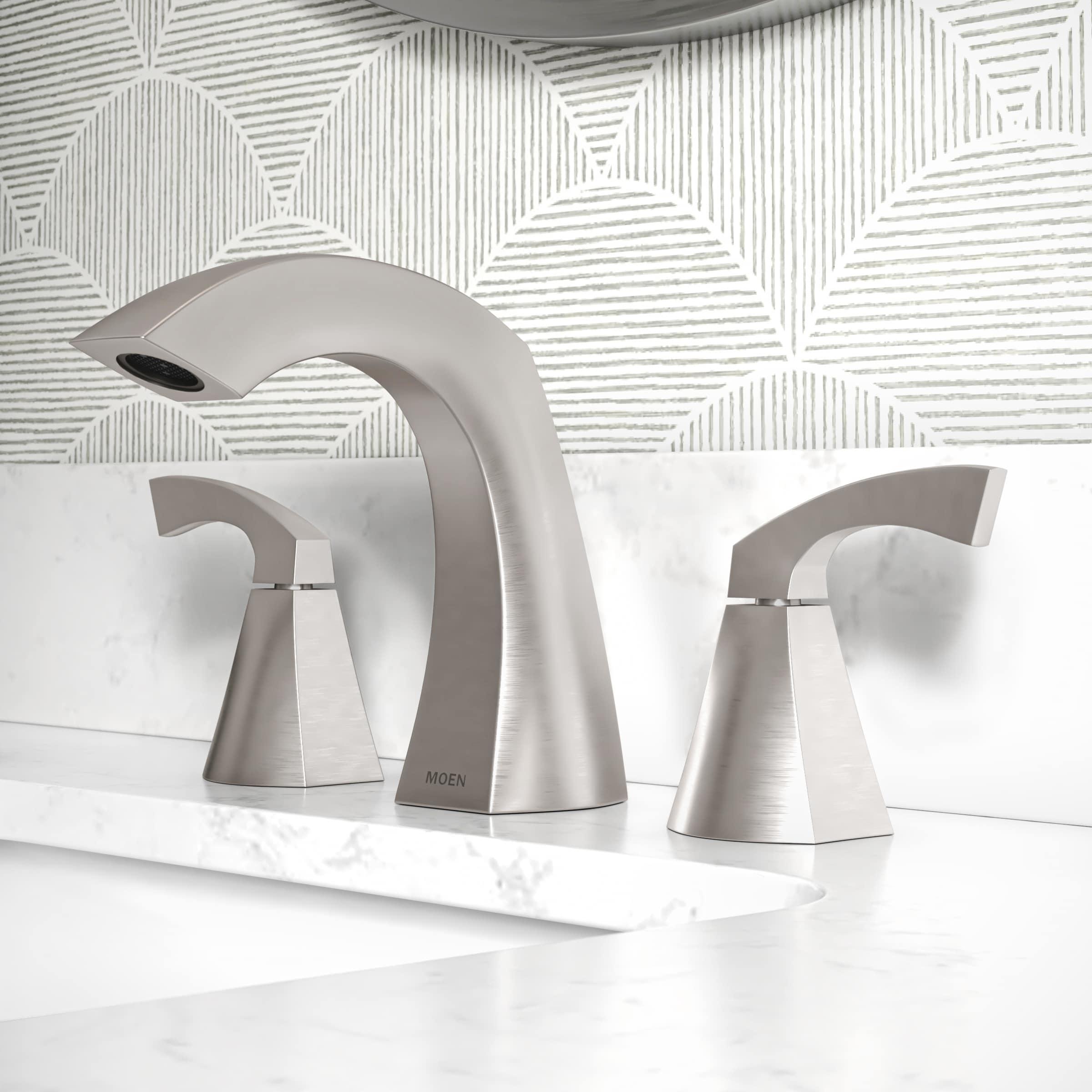 Moen Lindor Brushed Nickel Widespread Bathroom Sink Faucet 8 - 16 in.