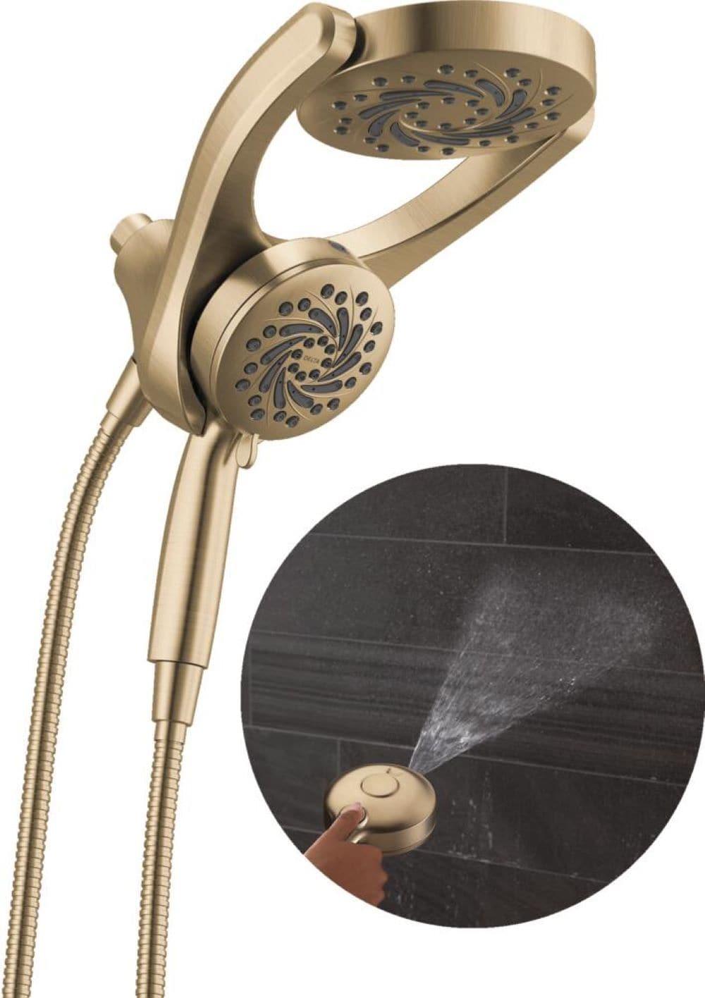 5-Setting HydroRain 2-in-1 Dual Shower Head with ProClean Spray