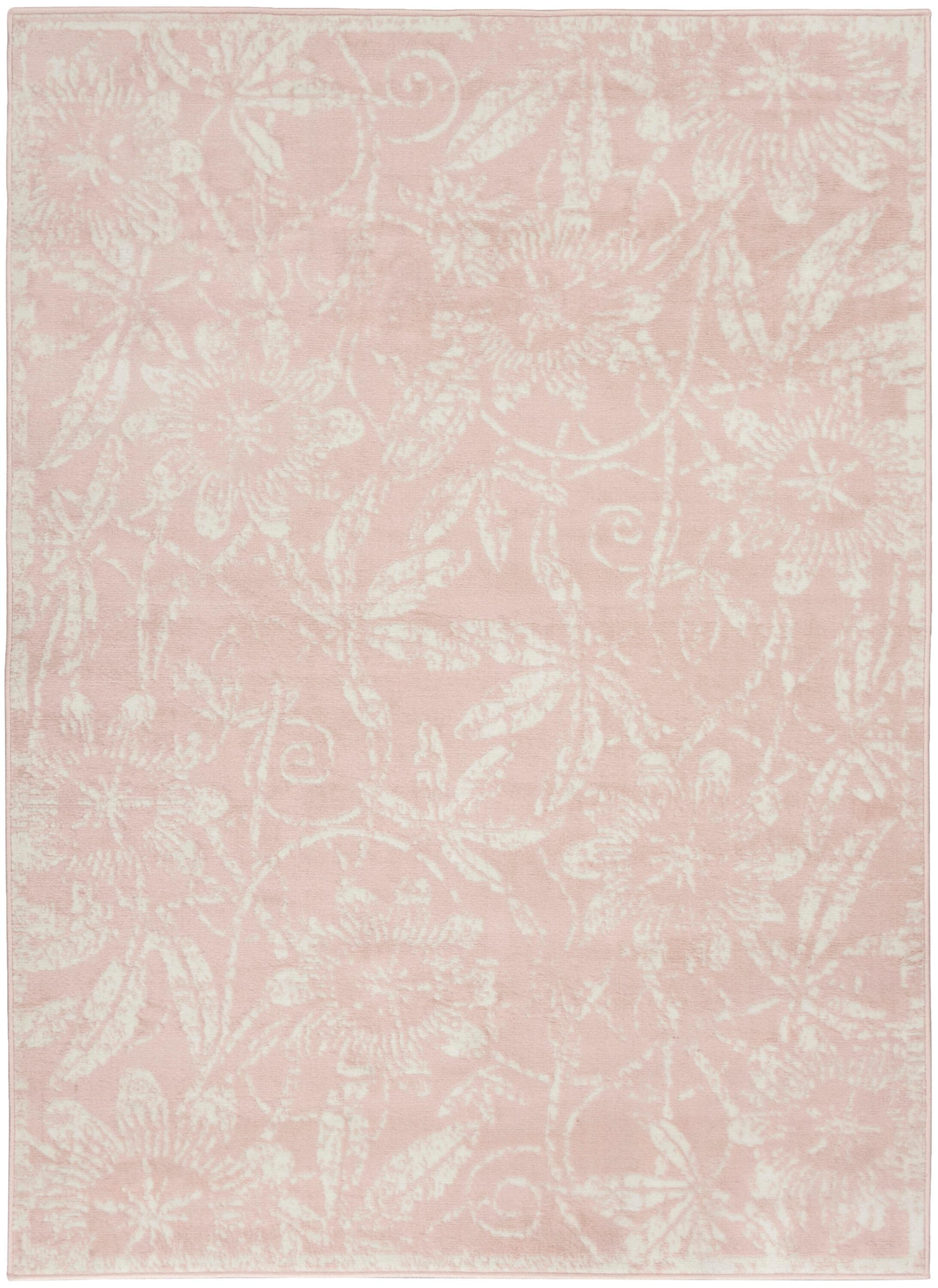 Whigham Floral Pink/White Area Rug